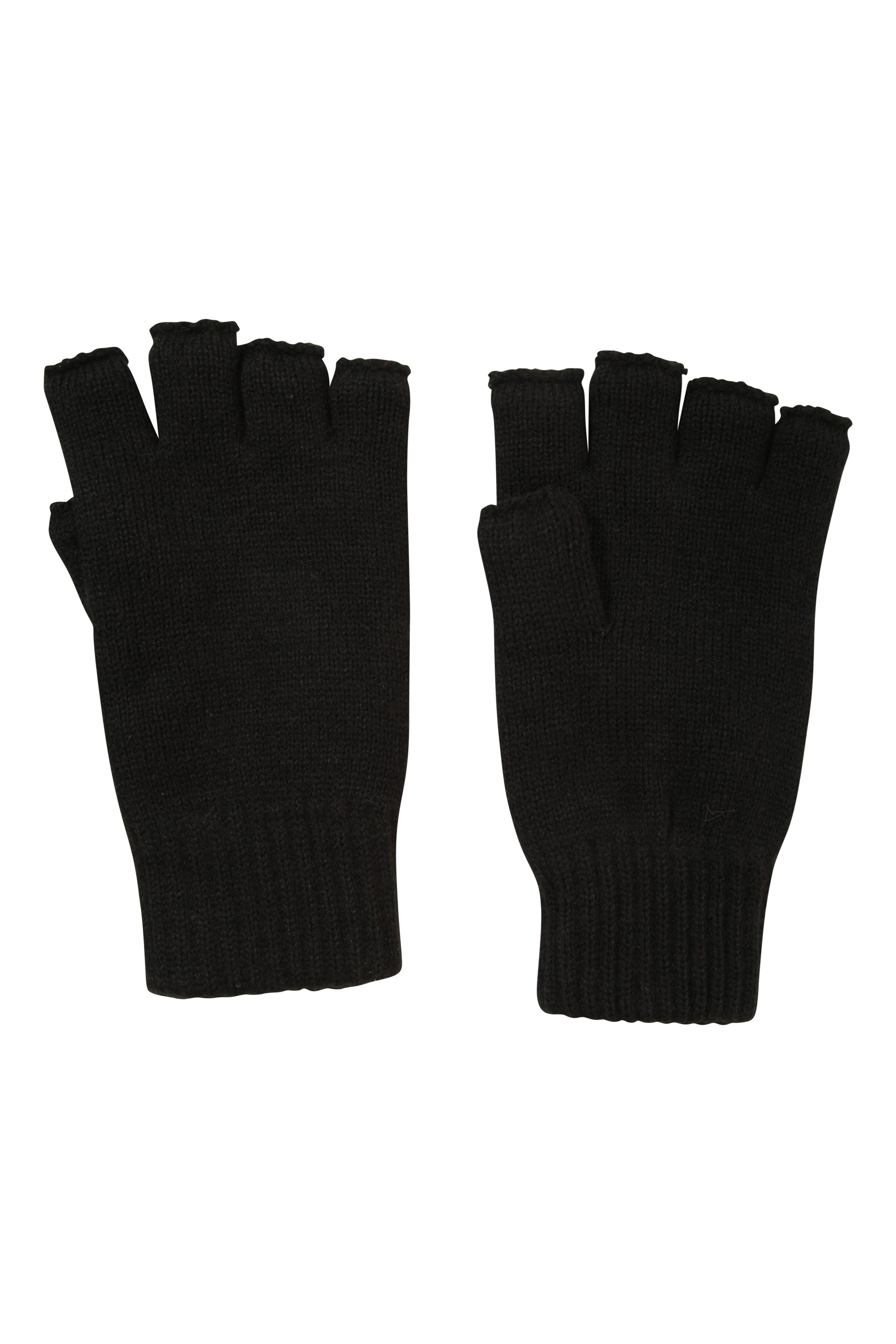 Fingerless Knitted Gloves - Black