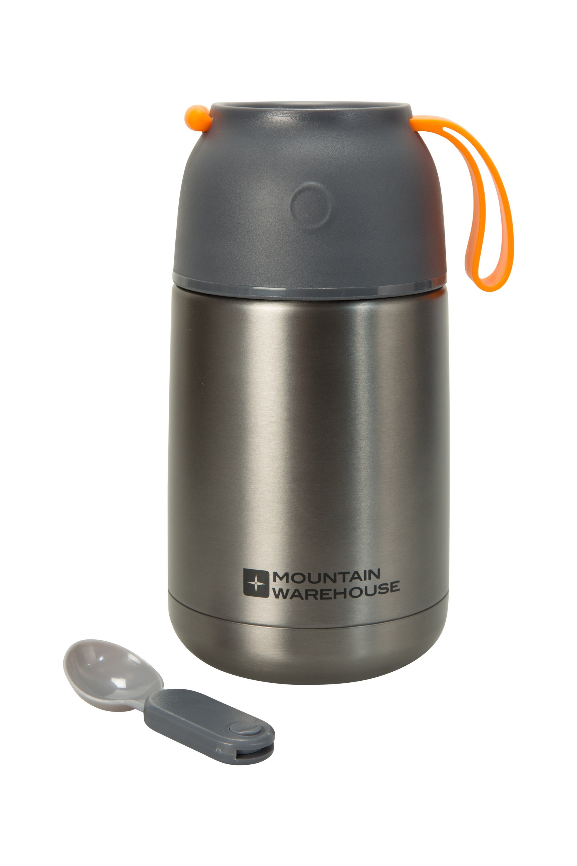 Food Flask With Spoon - 650ml - Grey
