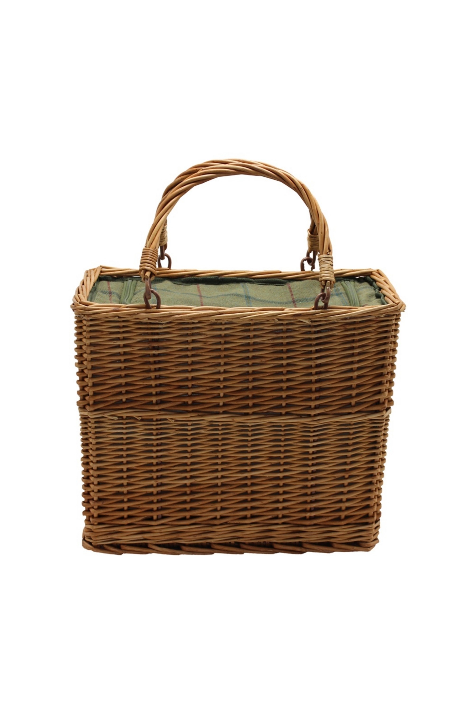 Green Tweed Rectangular Cooler Basket -