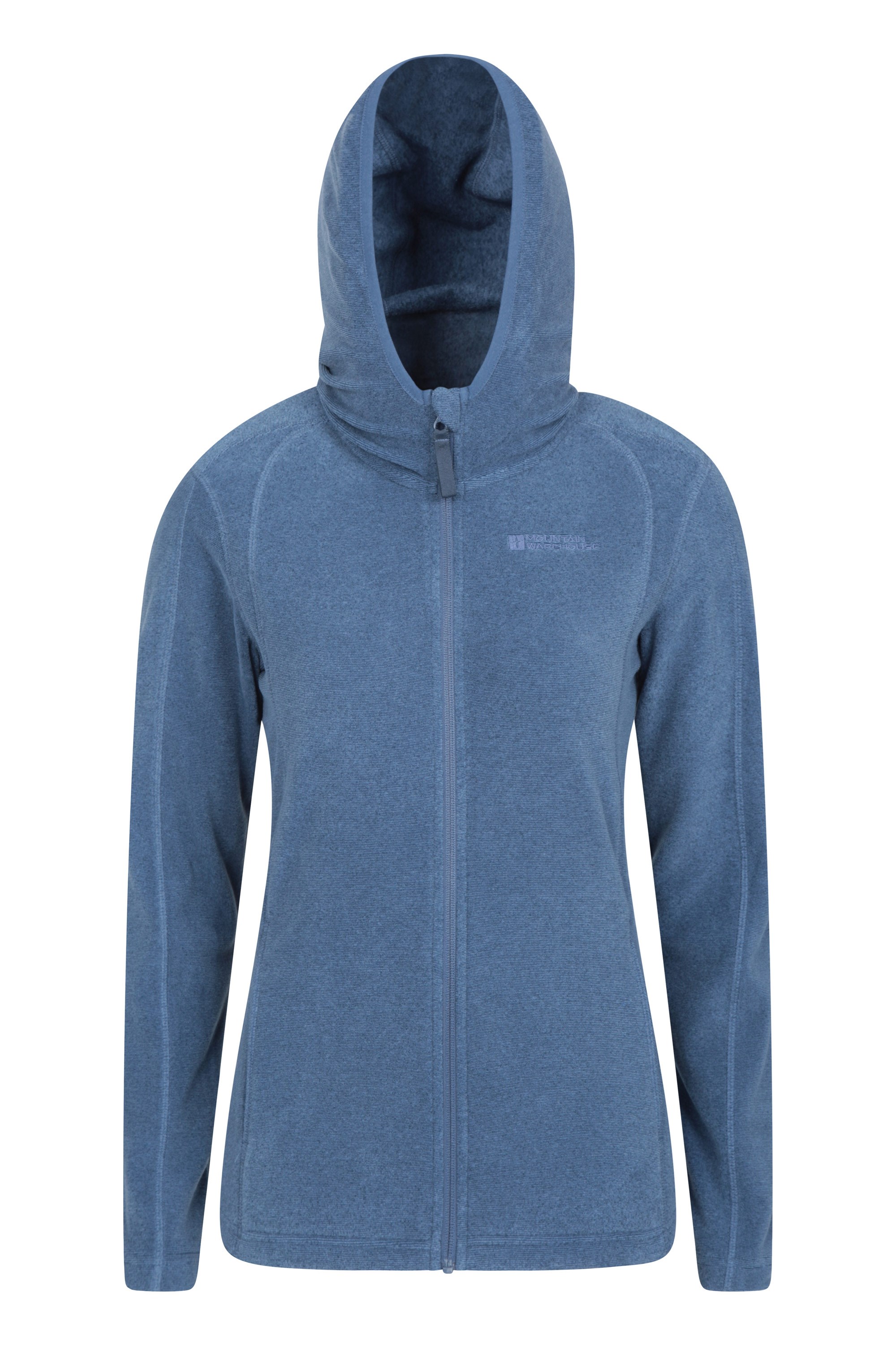 Hebridean Melange Womens Fleece-hoodie - Navy