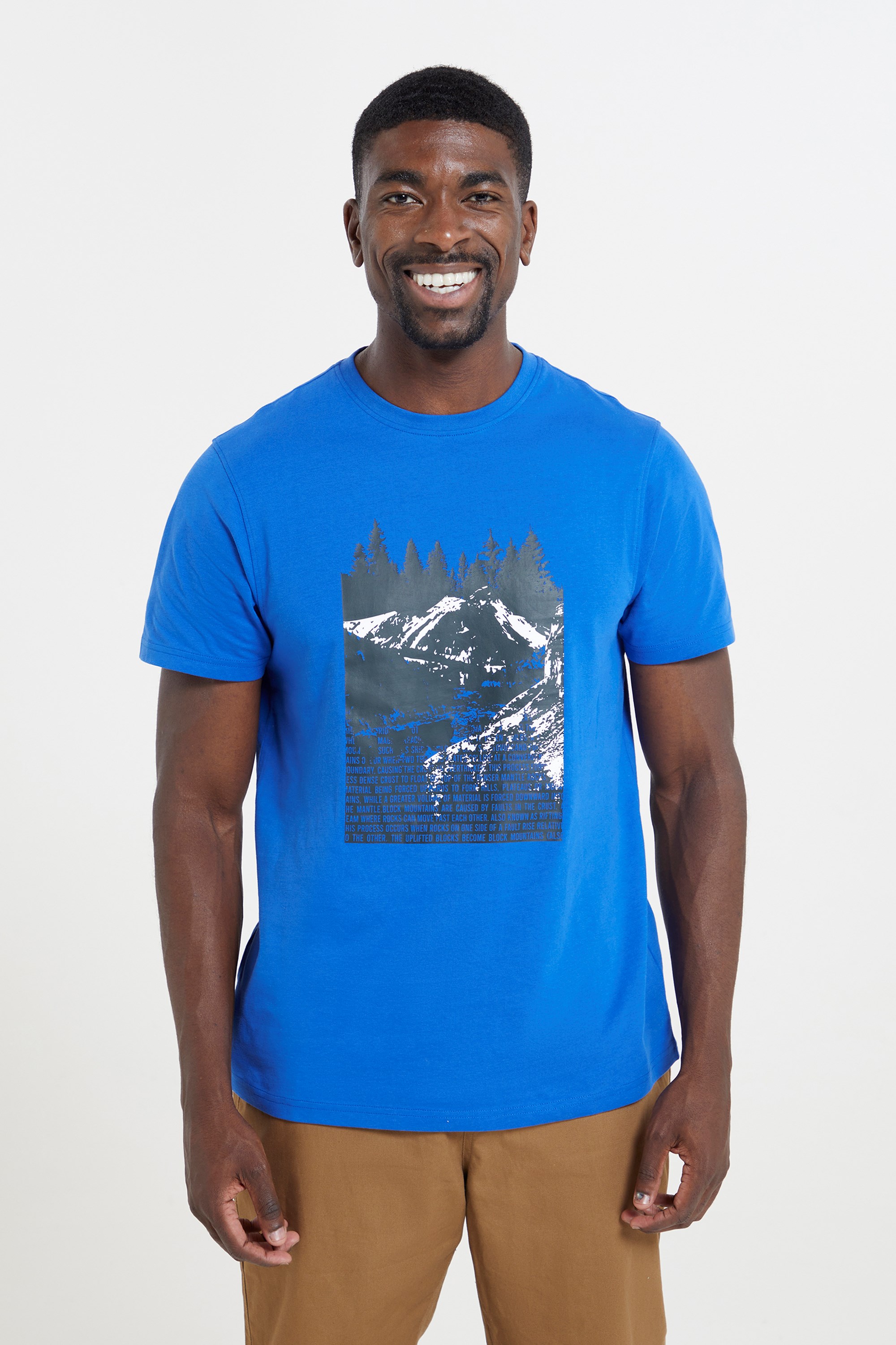 High Contrast Mens Organic T-shirt - Blue