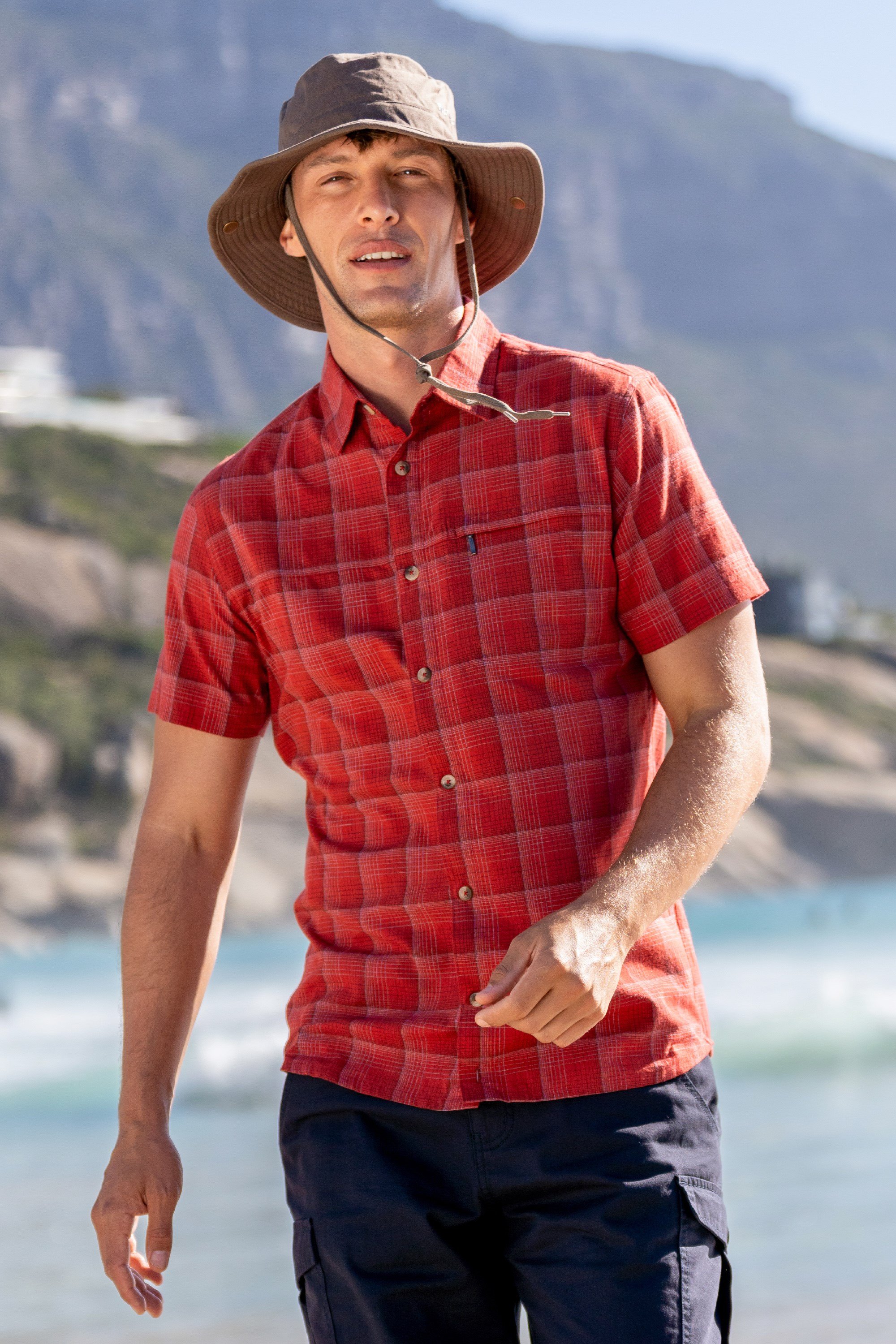 Holiday Mens Cotton Shirt - Red