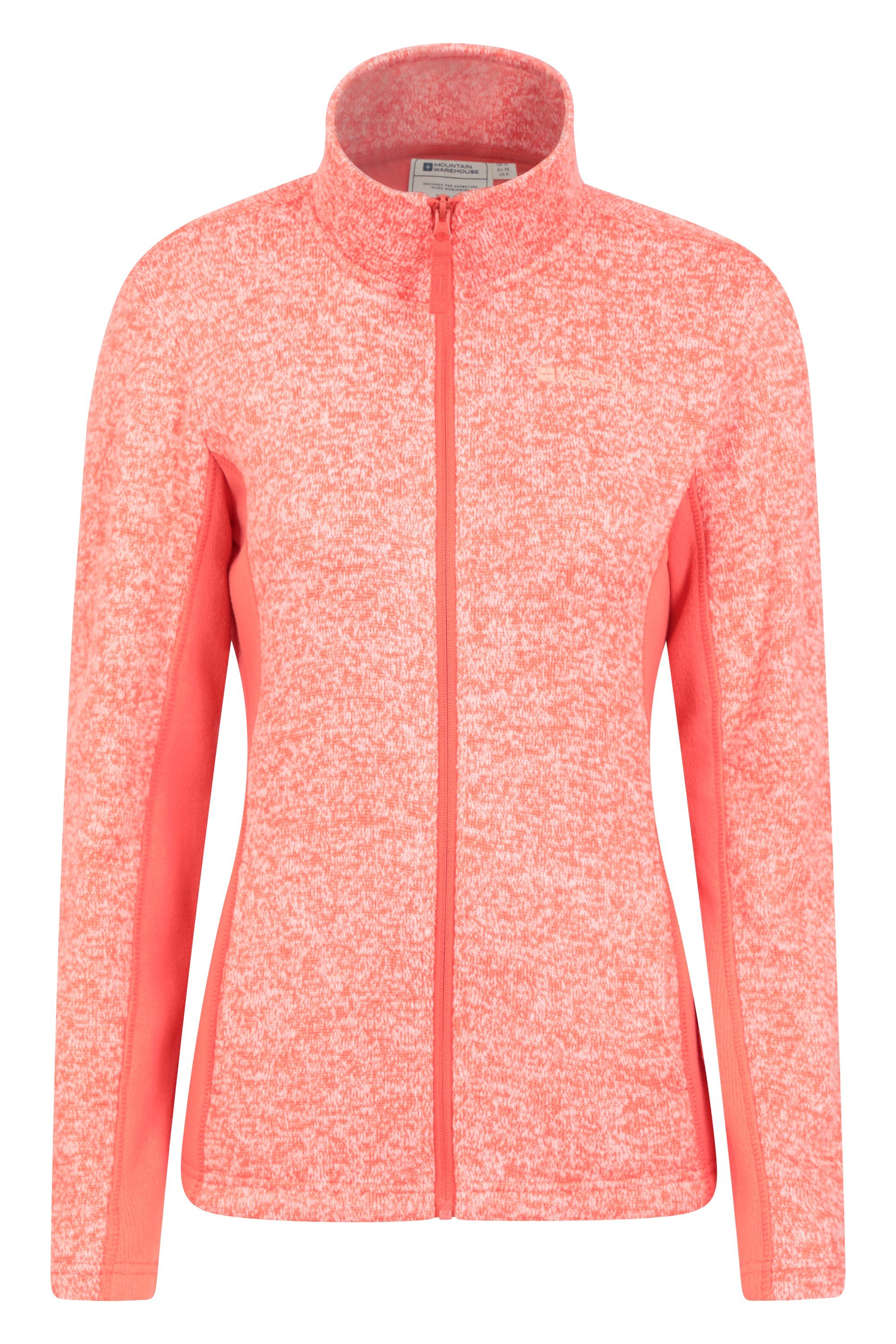 Idris Womens Panelled Fleece Jacket - Pink