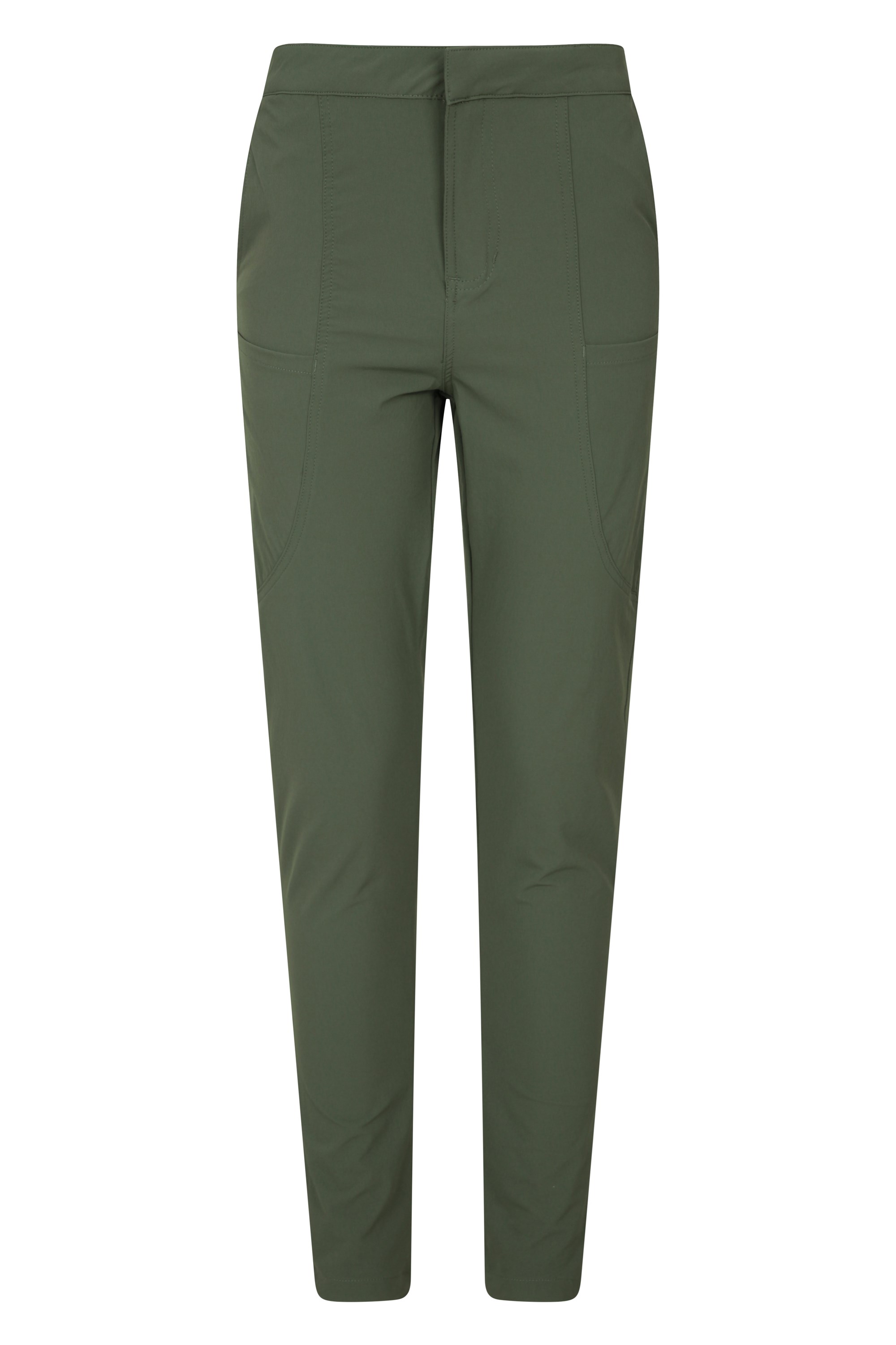 Kesugi Womens Slim Stretch Trousers - Short Length - Green