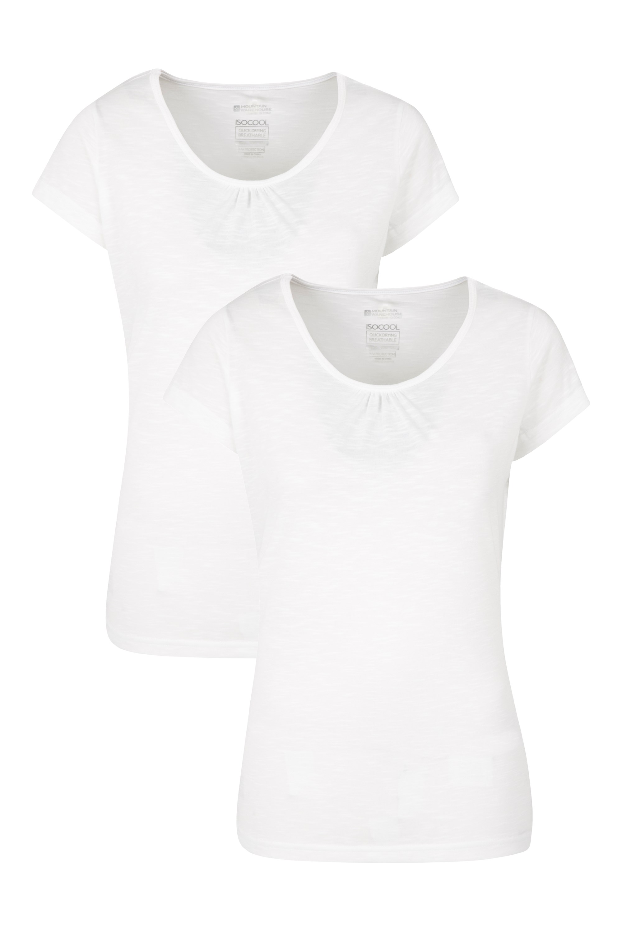 Agra Quick-dry Womens T-shirt - 2 Pack - White