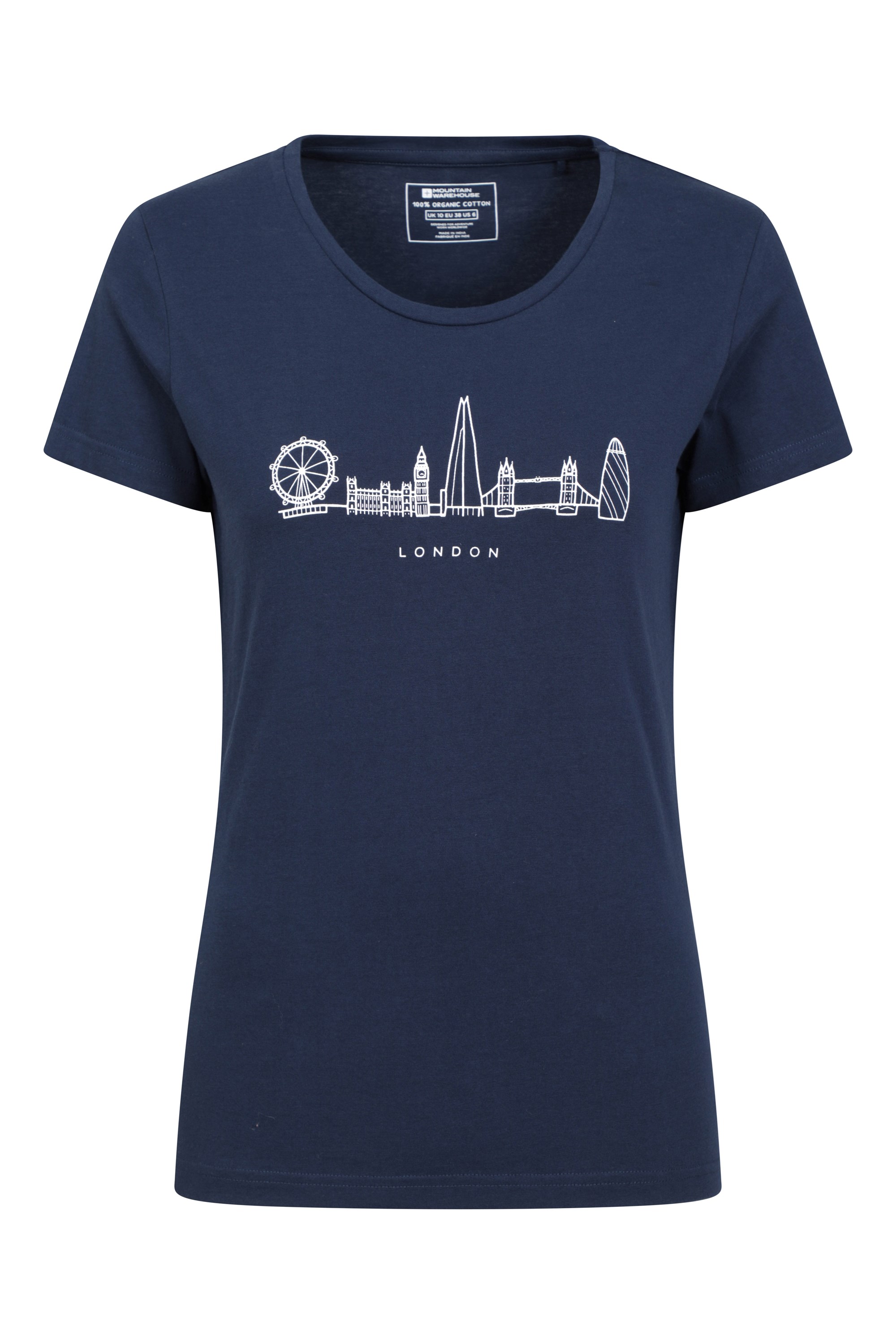 London Womens Printed T-shirt - Navy