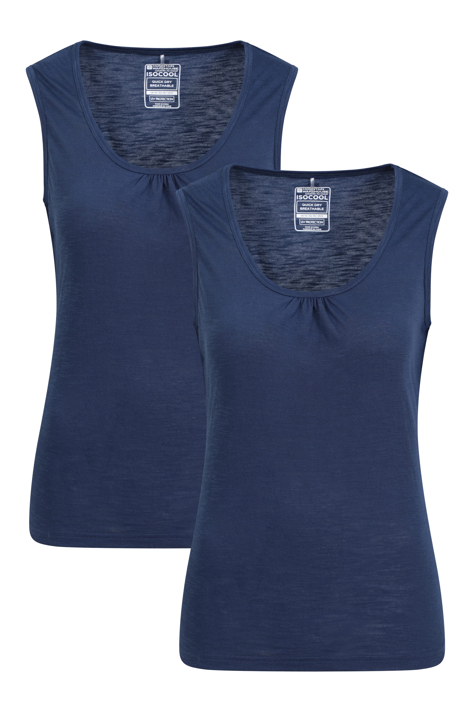 Agra Quick-dry Womens Vest 2-pack - Navy