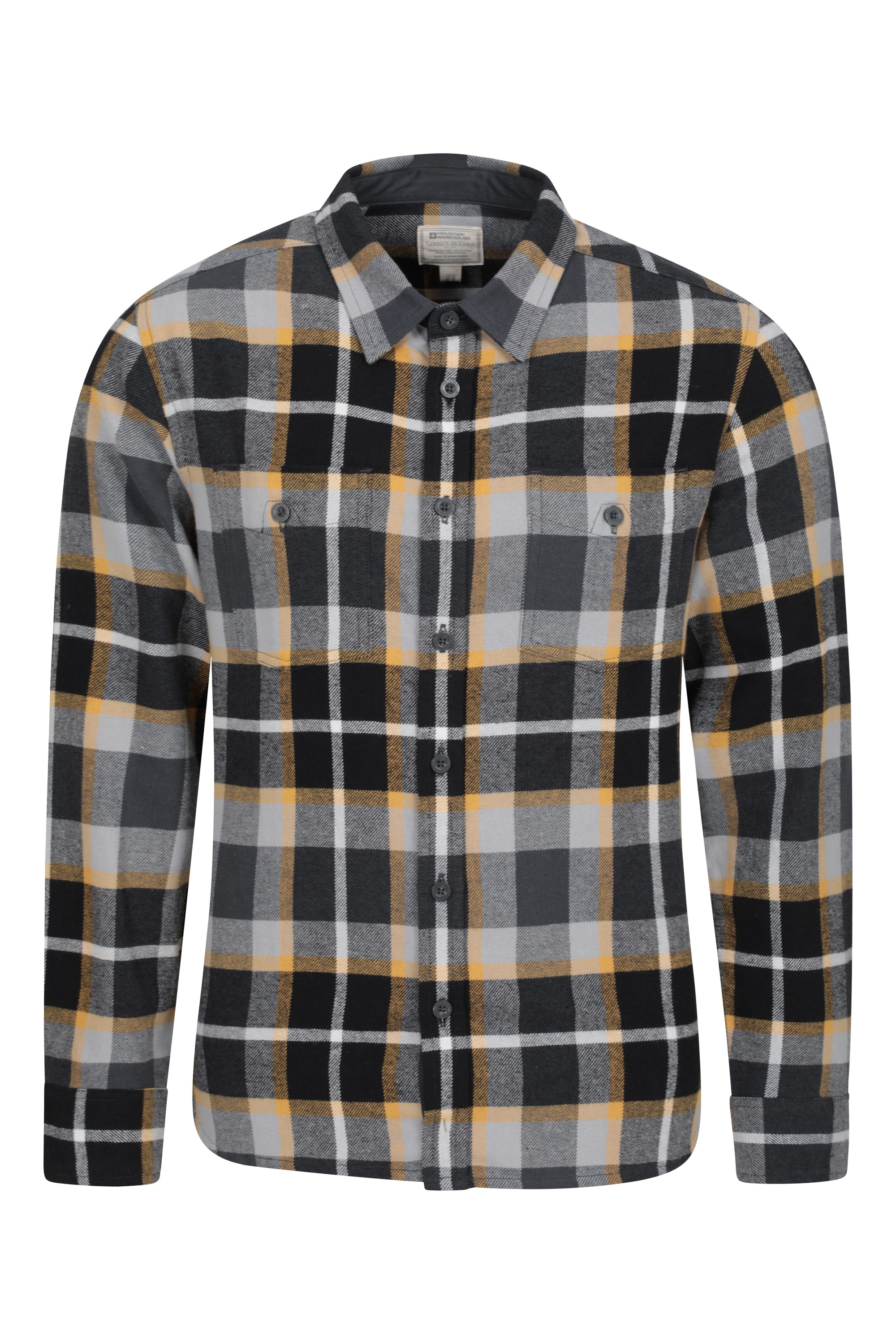 Lumberjack Flannel Long Sleeve Mens Shirt - Black