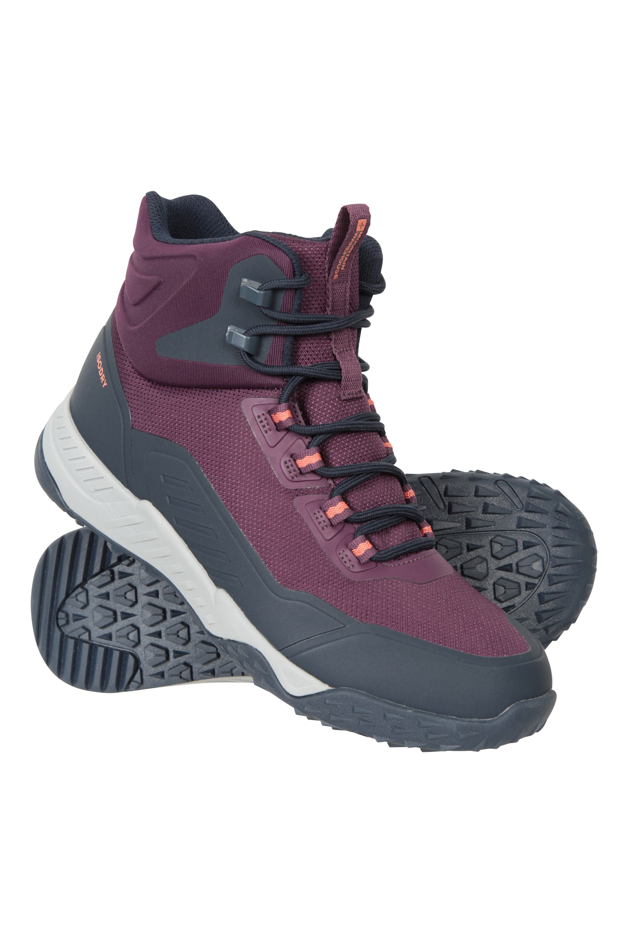 Magnify Womens Waterproof Walking Boots - Purple