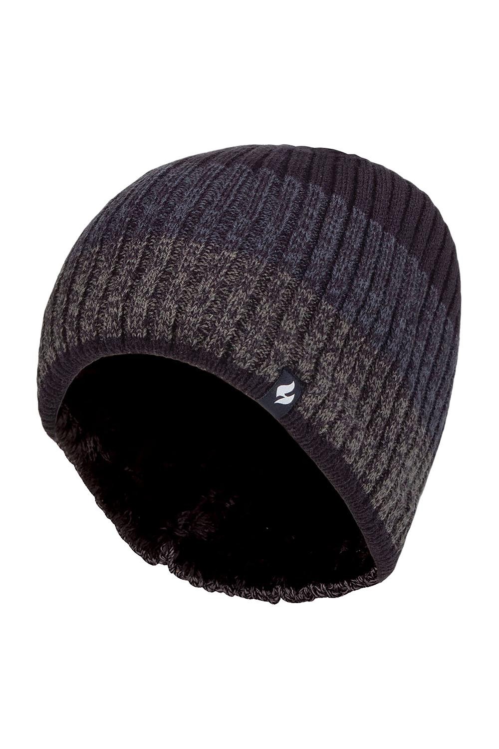 Mens Thermal Striped Winter Beanie -