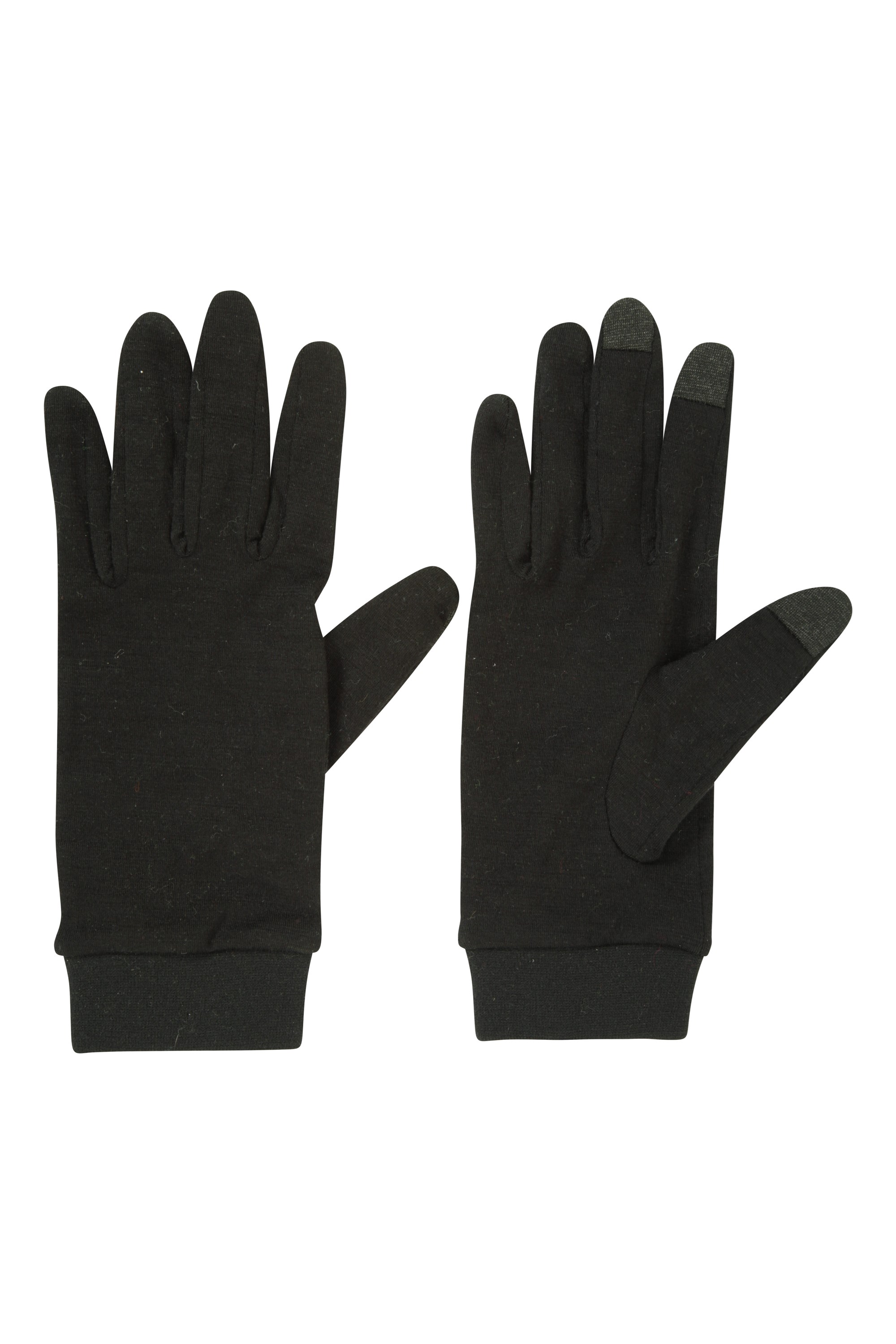 Merino Mens Liner Gloves - Black