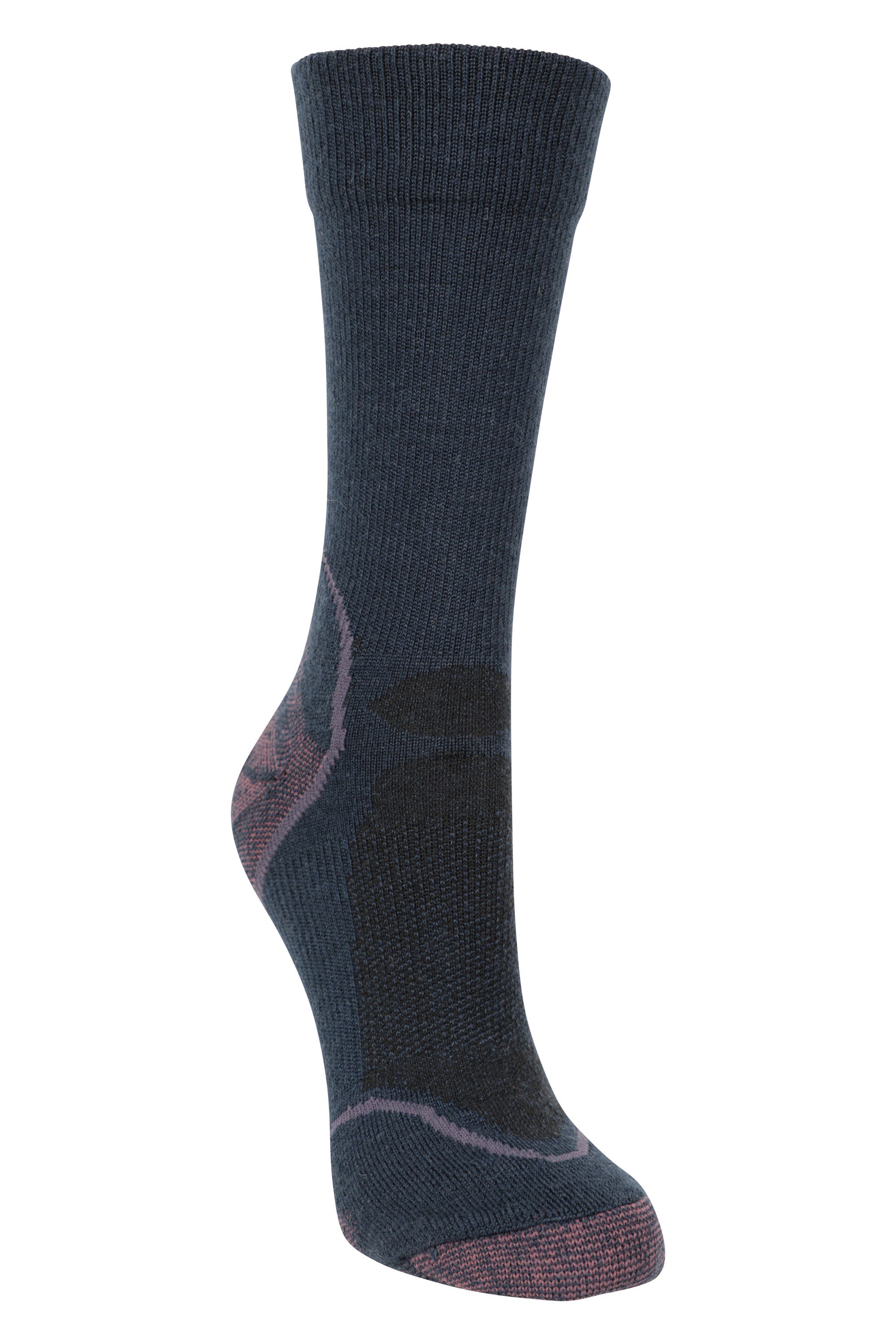 Merino Womens Mid-calf Hiker Socks - Navy