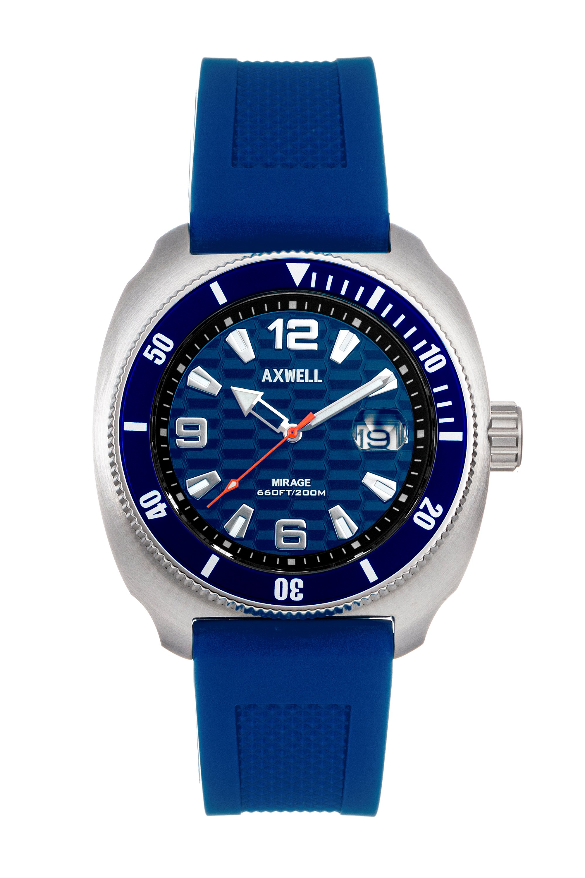 Mirage Silicone Strap Deep Diving Watch With Date -