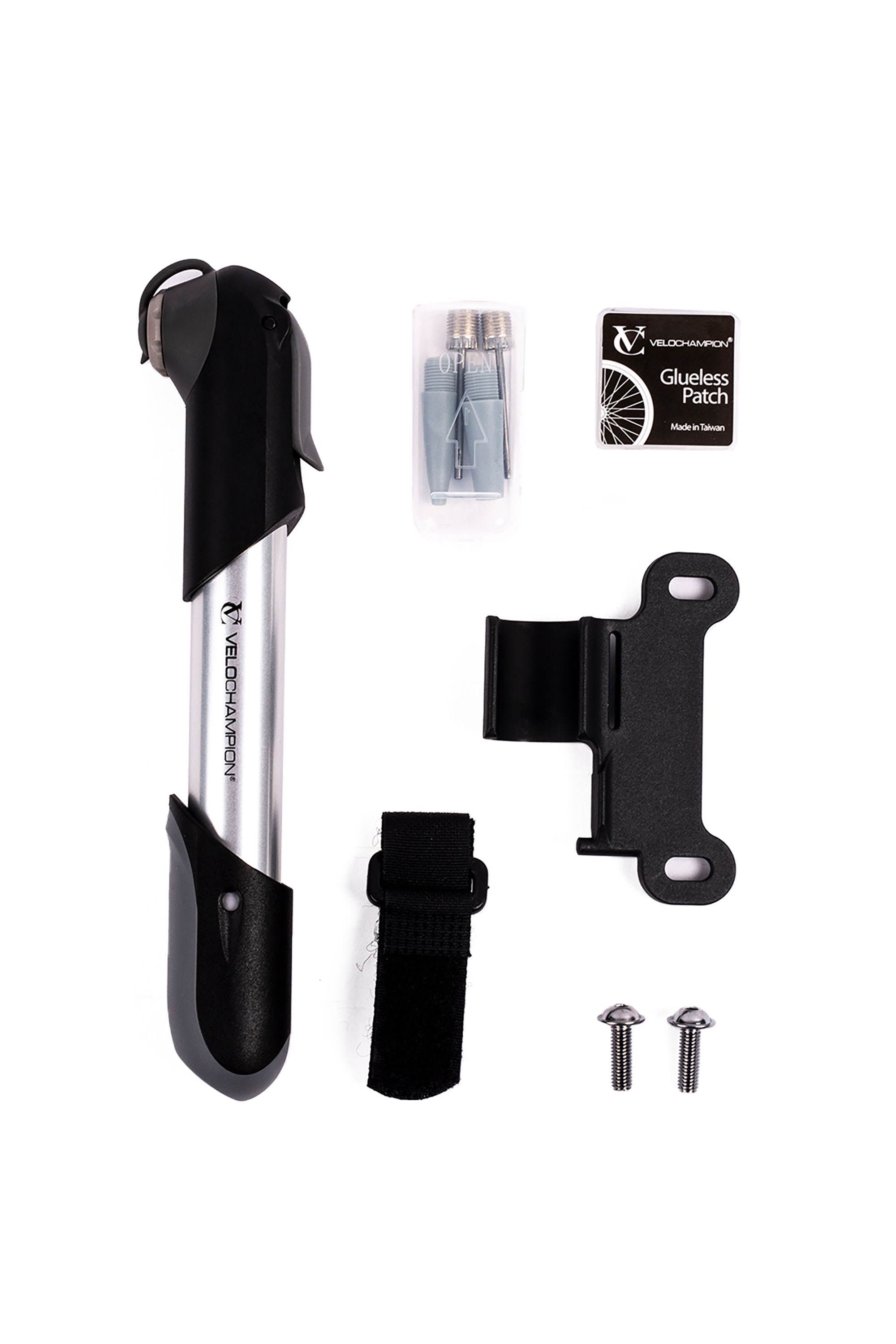 Alloy 7 Mini Bike Pump With 6 Repair Patches -