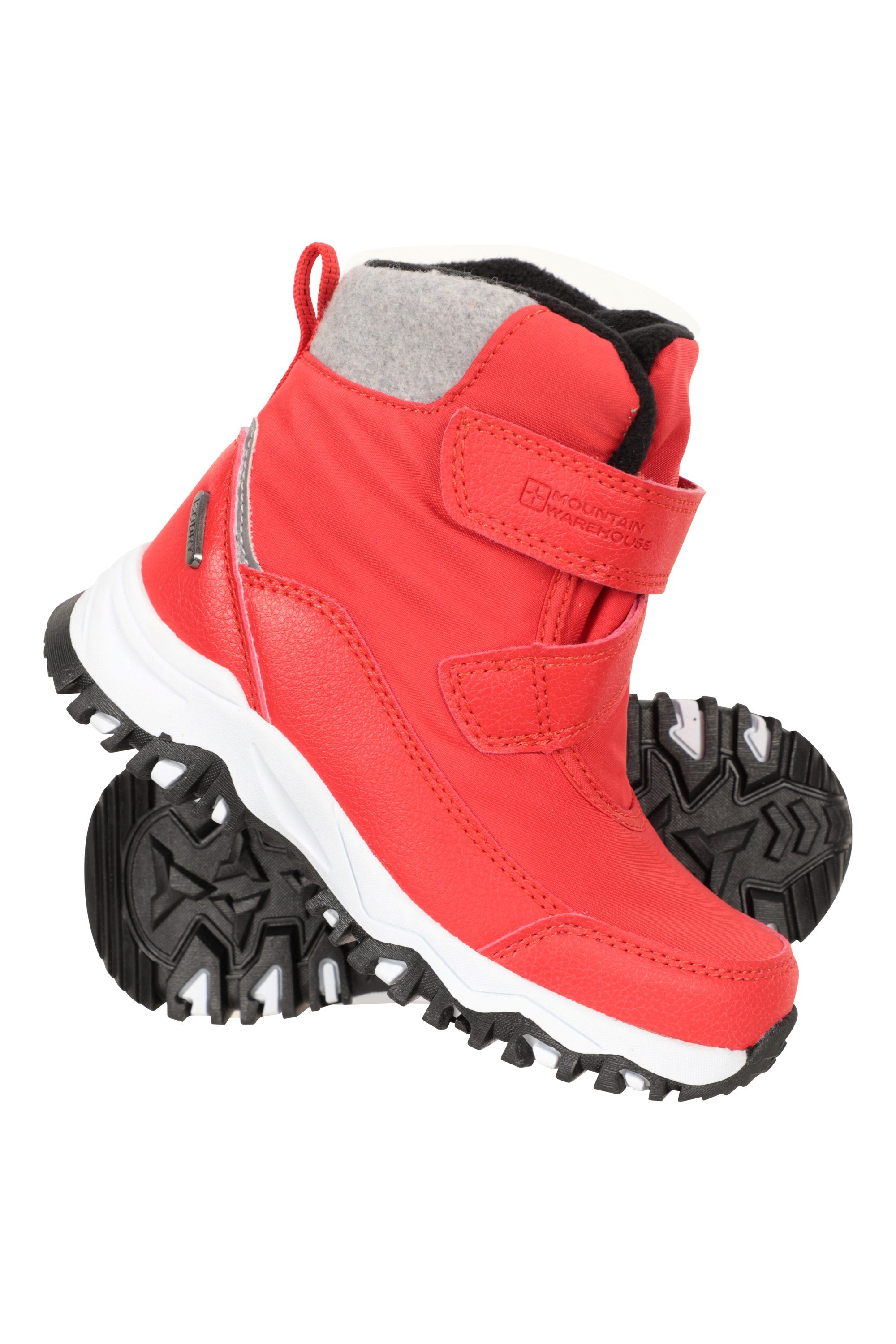 Alpine Junior Adaptive Waterproof Snow Boots - Red