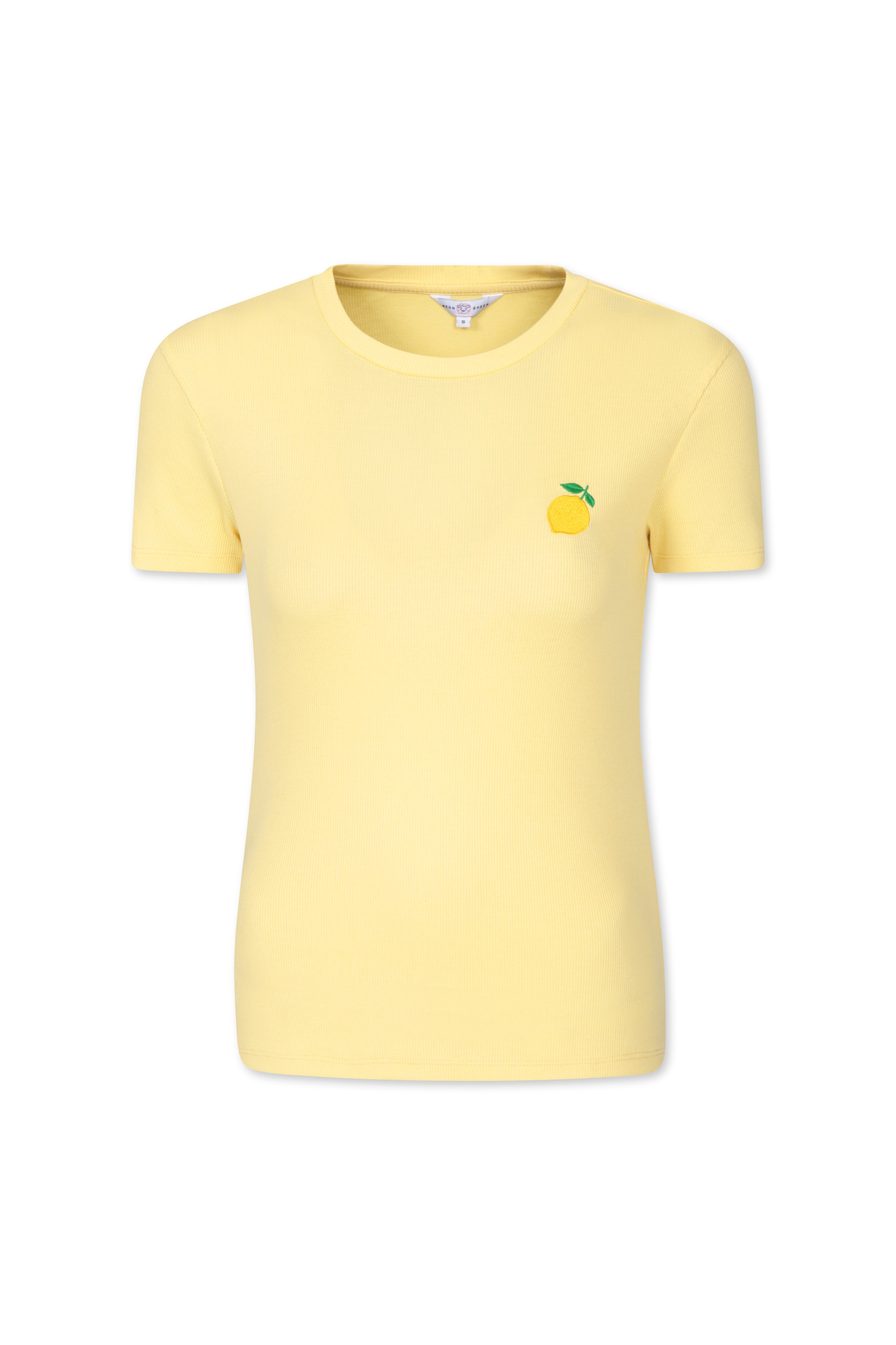 Neon Sheep Squeeze The Day Rib-knit Tee - Yellow