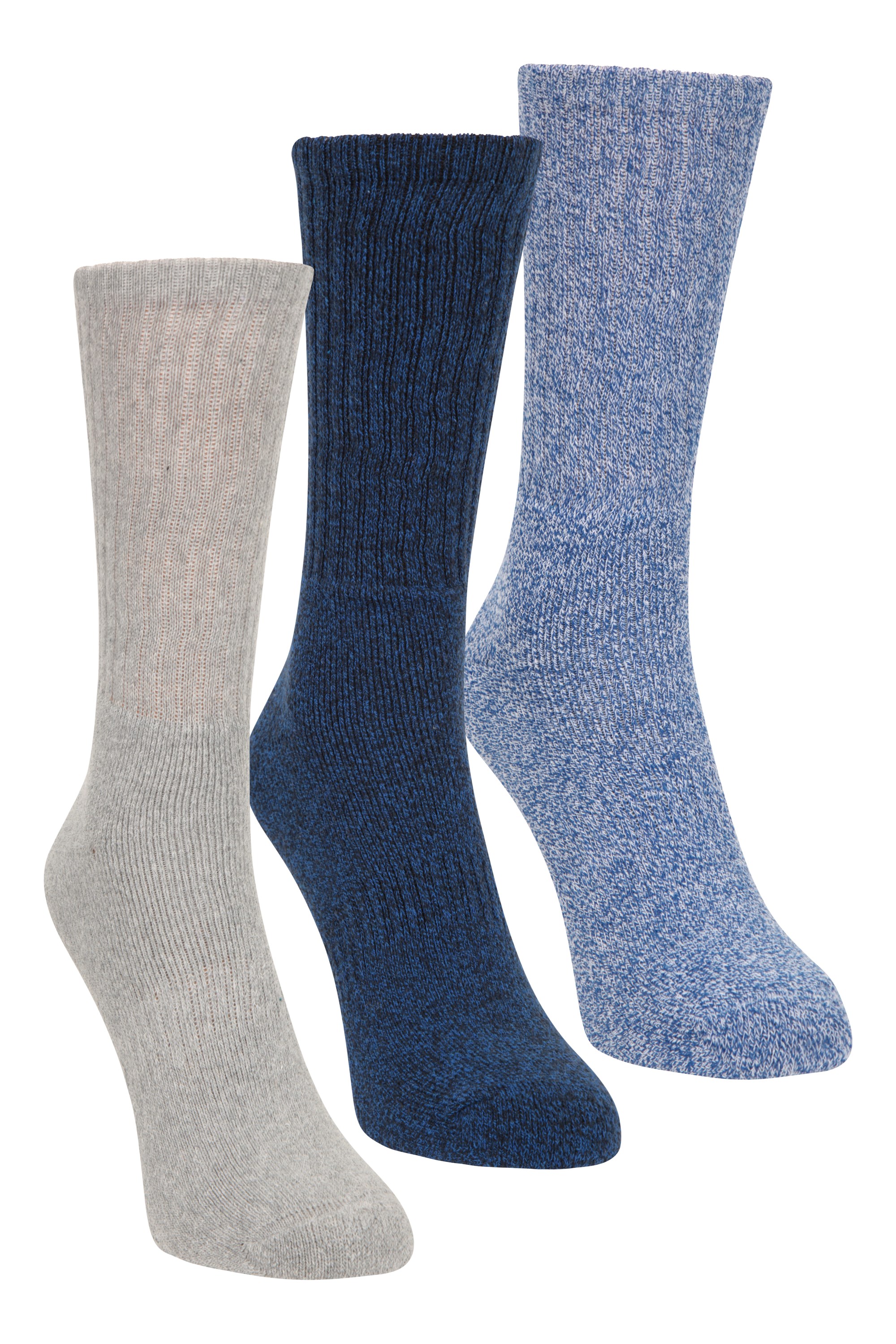 Outdoor Mens Walking Socks 3-pack - Blue