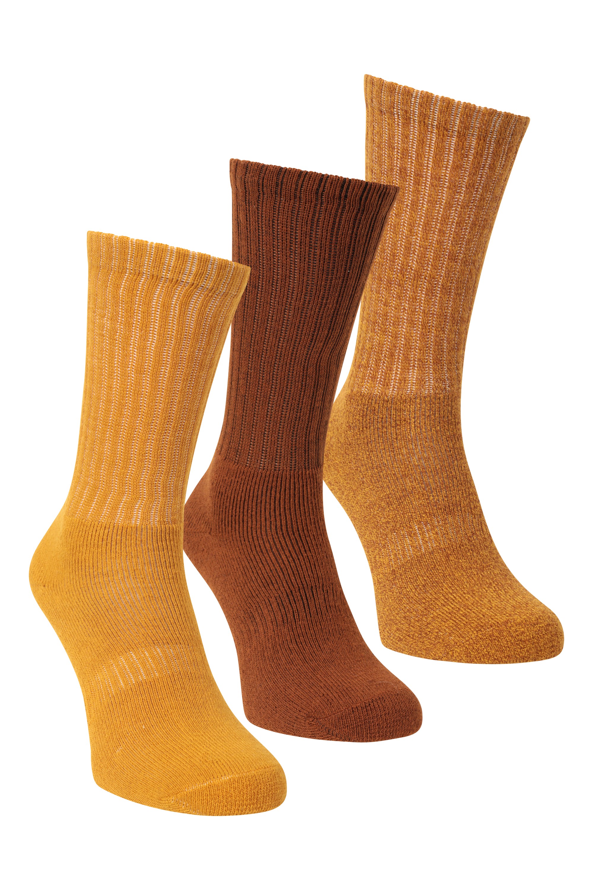 Outdoor Mens Walking Socks 3-pack - Yellow