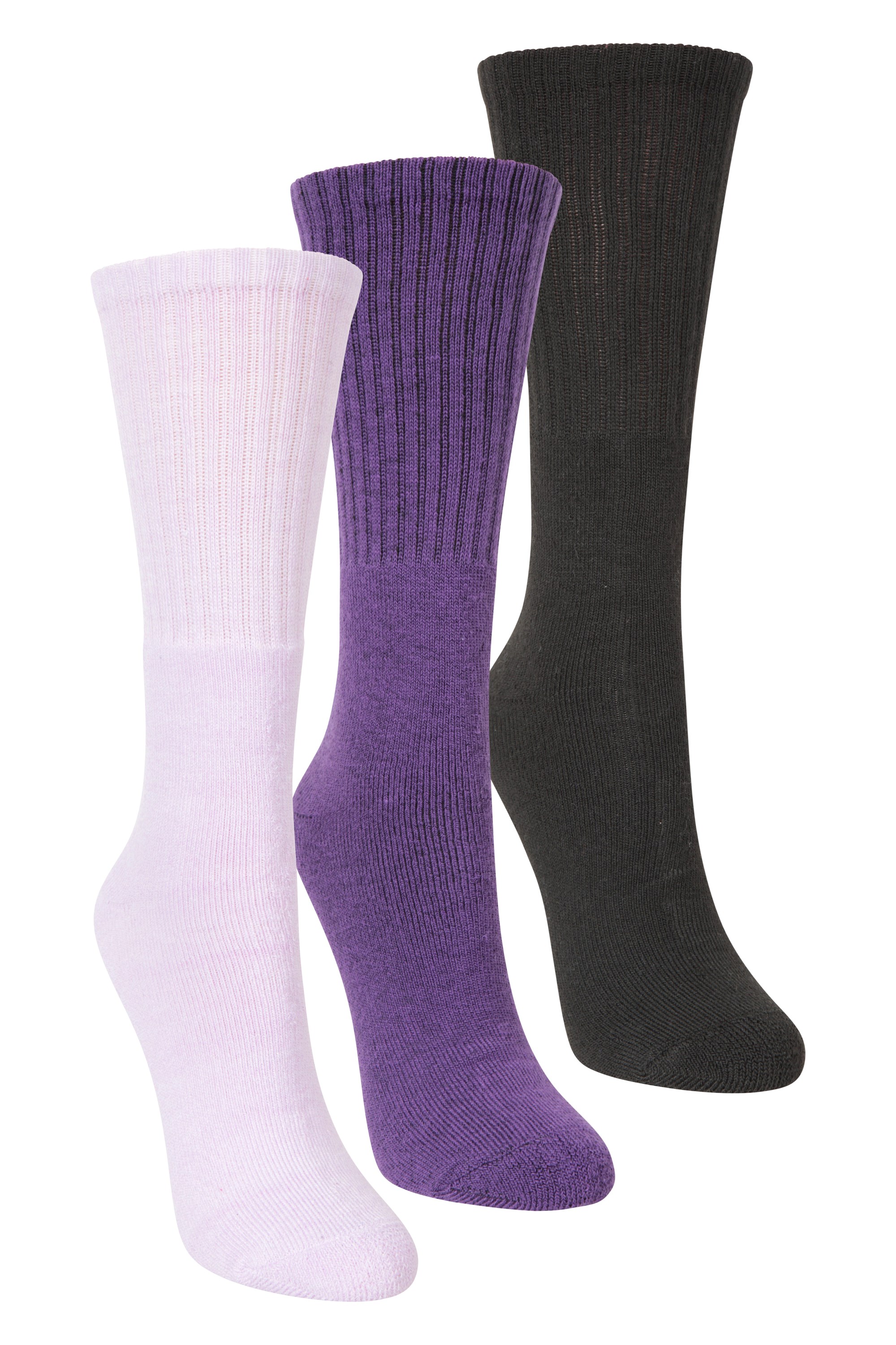 Outdoor Womens Walking Socks 3-pack - Purple