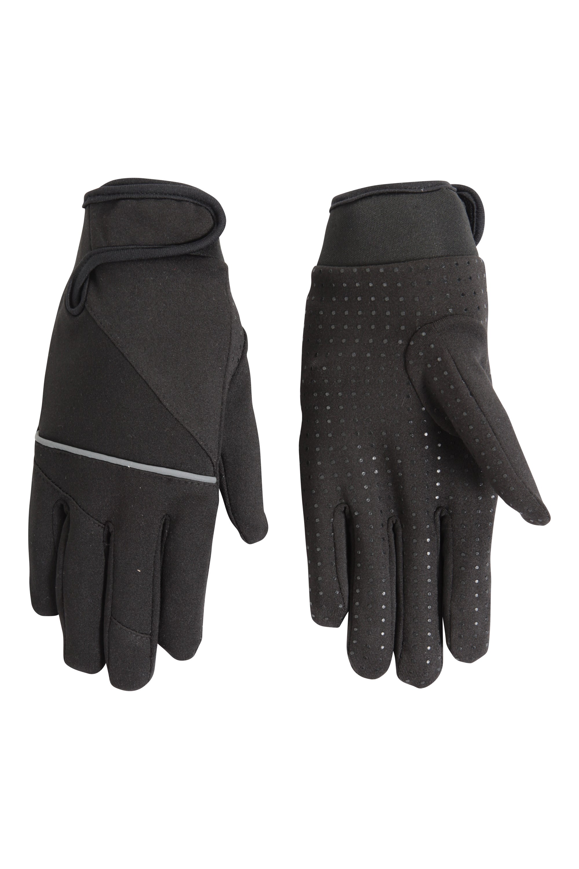 Pace Womens Reflective Running Gloves - Black