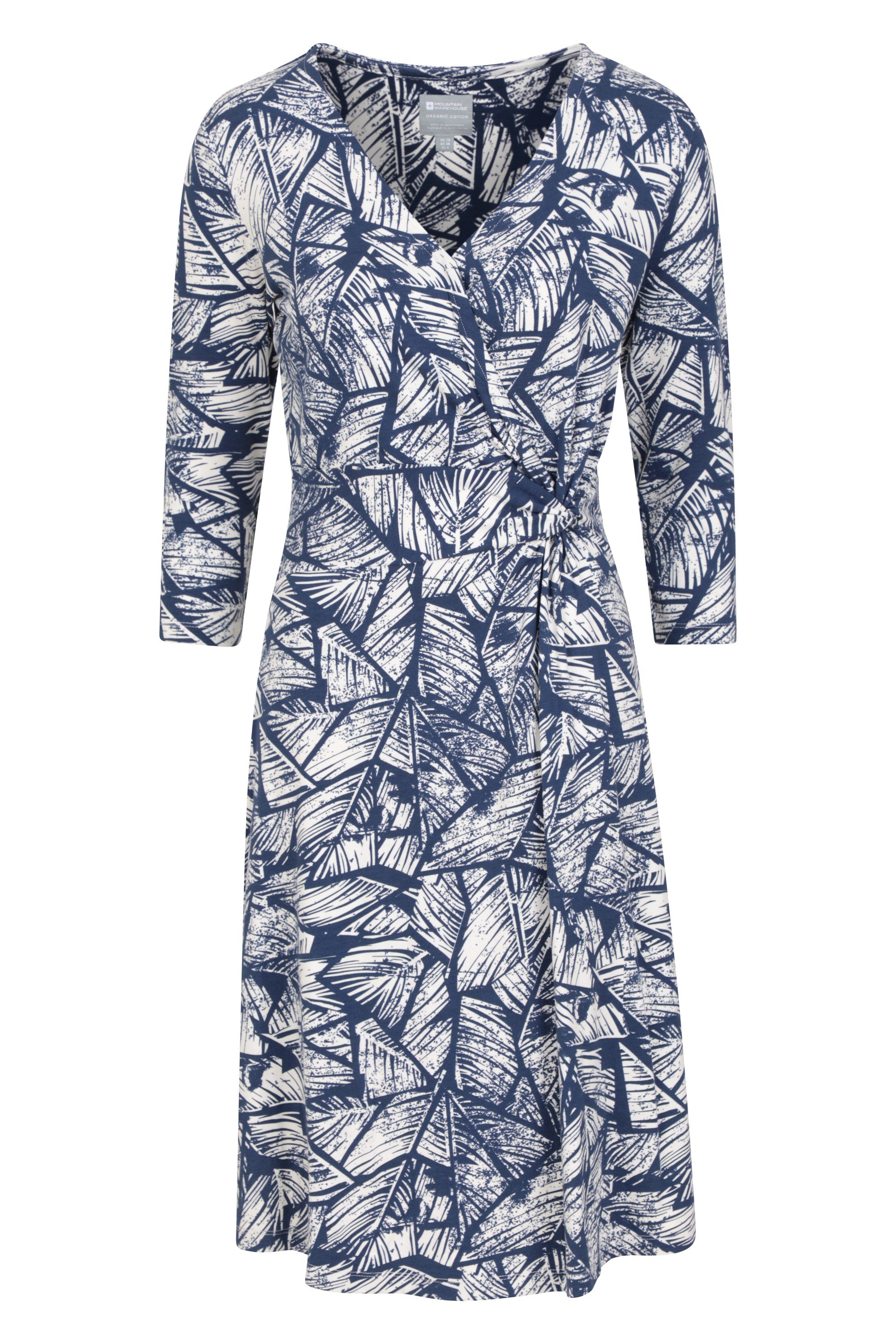 Phoenix Womens Jersey Wrap Dress - Dark Blue