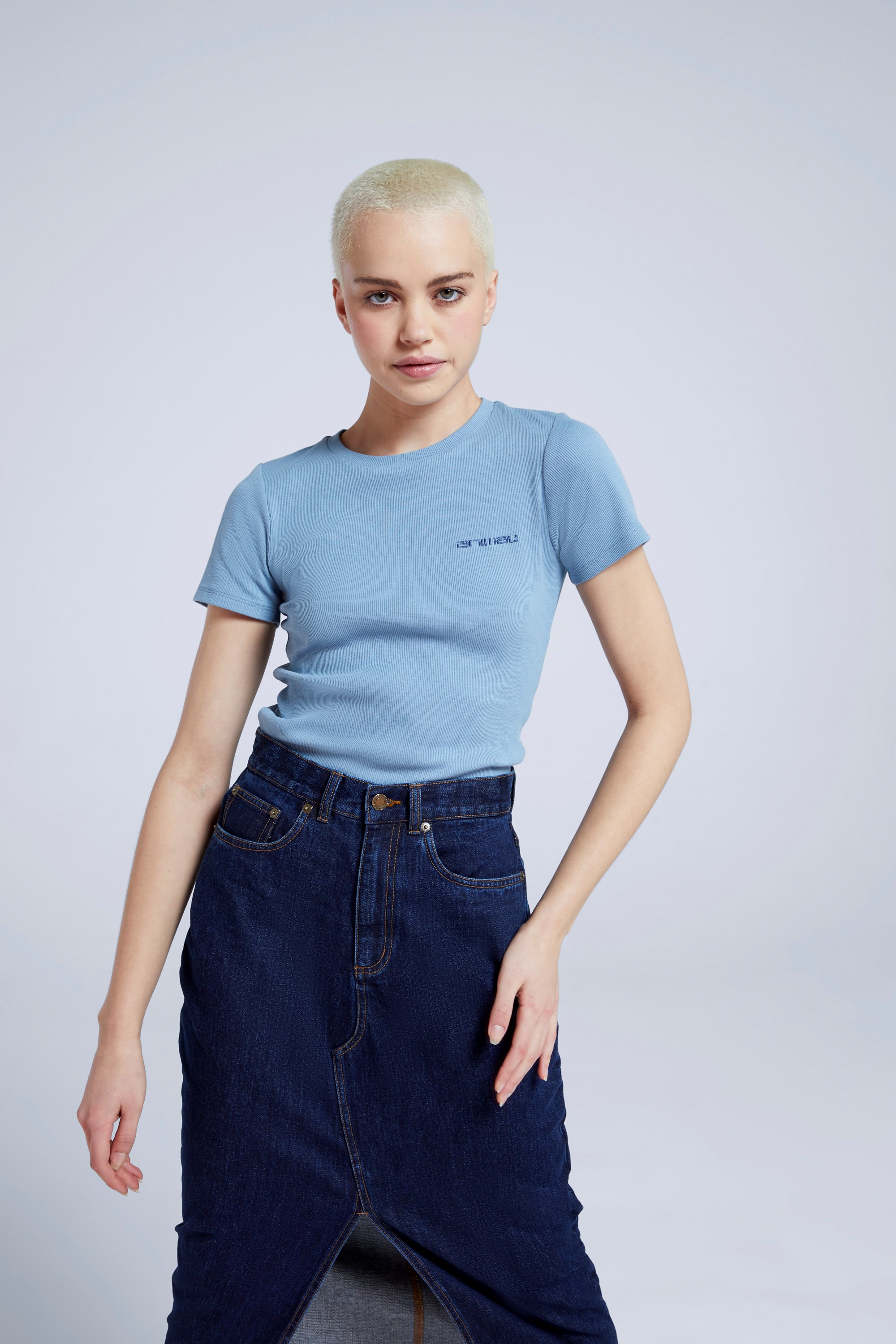 Pixie Womens Organic T-shirt - Blue