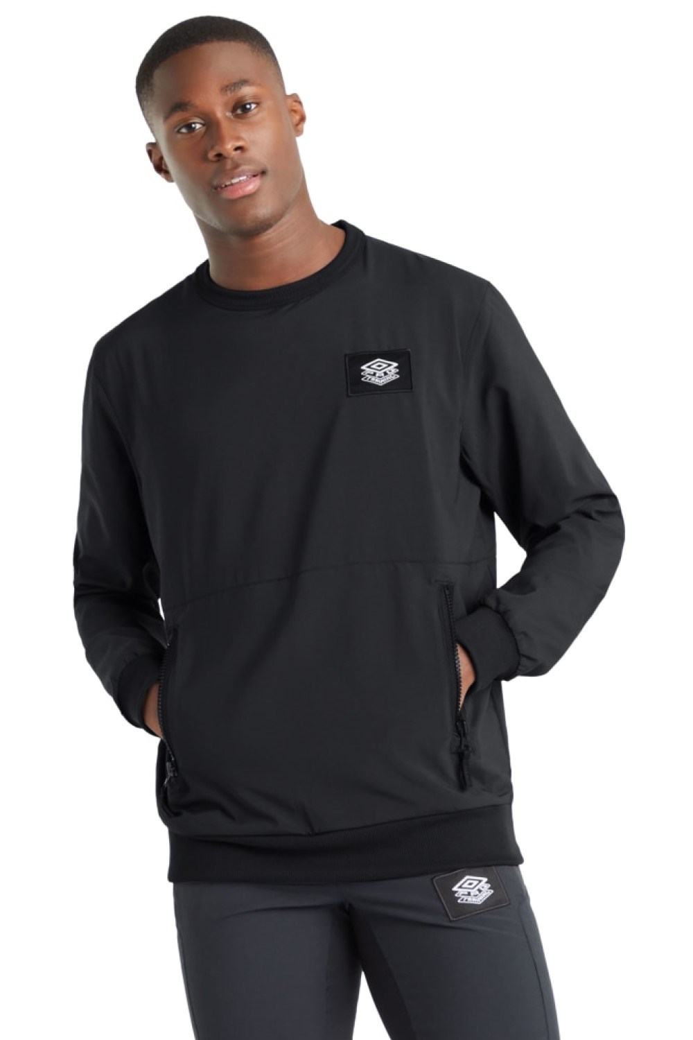 Pro Mens Training Sweatshirt With Zip Pockets -
