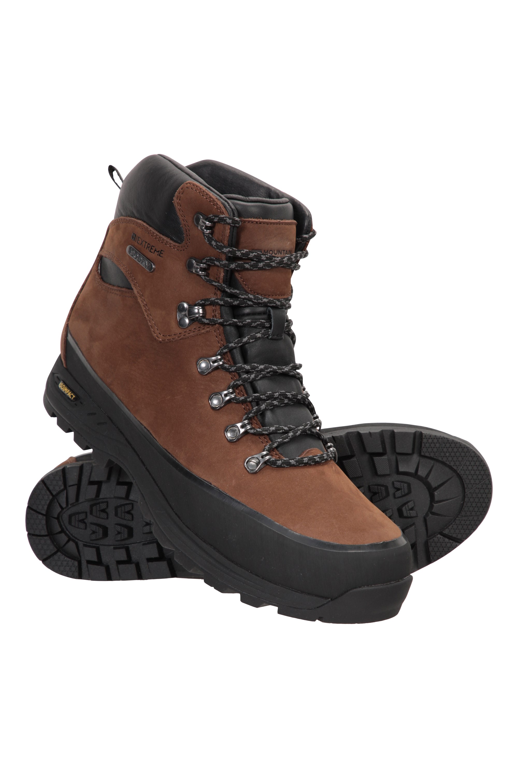 Quest Mens Isogrip Leather Waterproof Hiking Boots - Brown