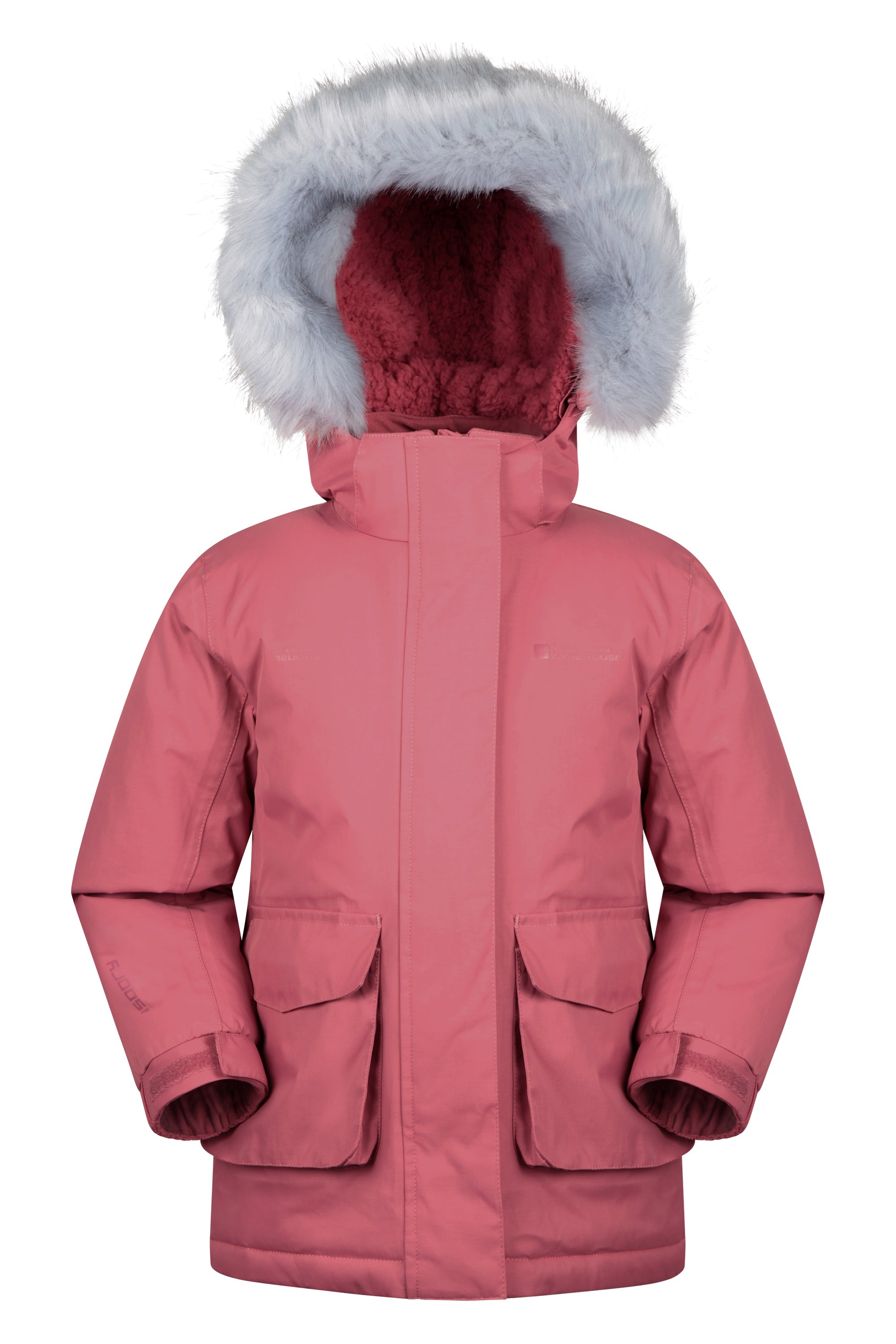 Ranger Plain Kids Water Resistant Jacket - Pink