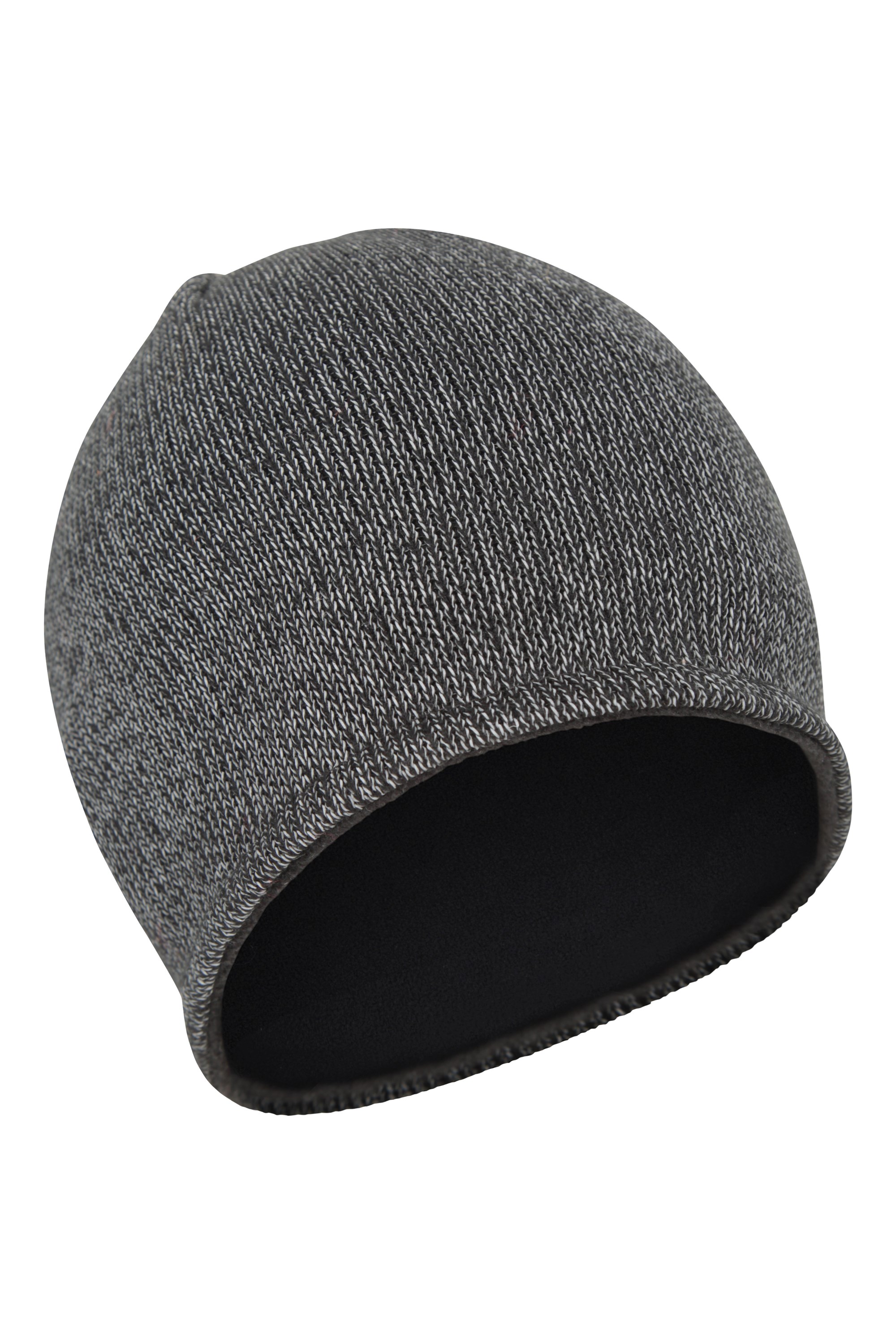 Reflective Detail Knitted Beanie - Black