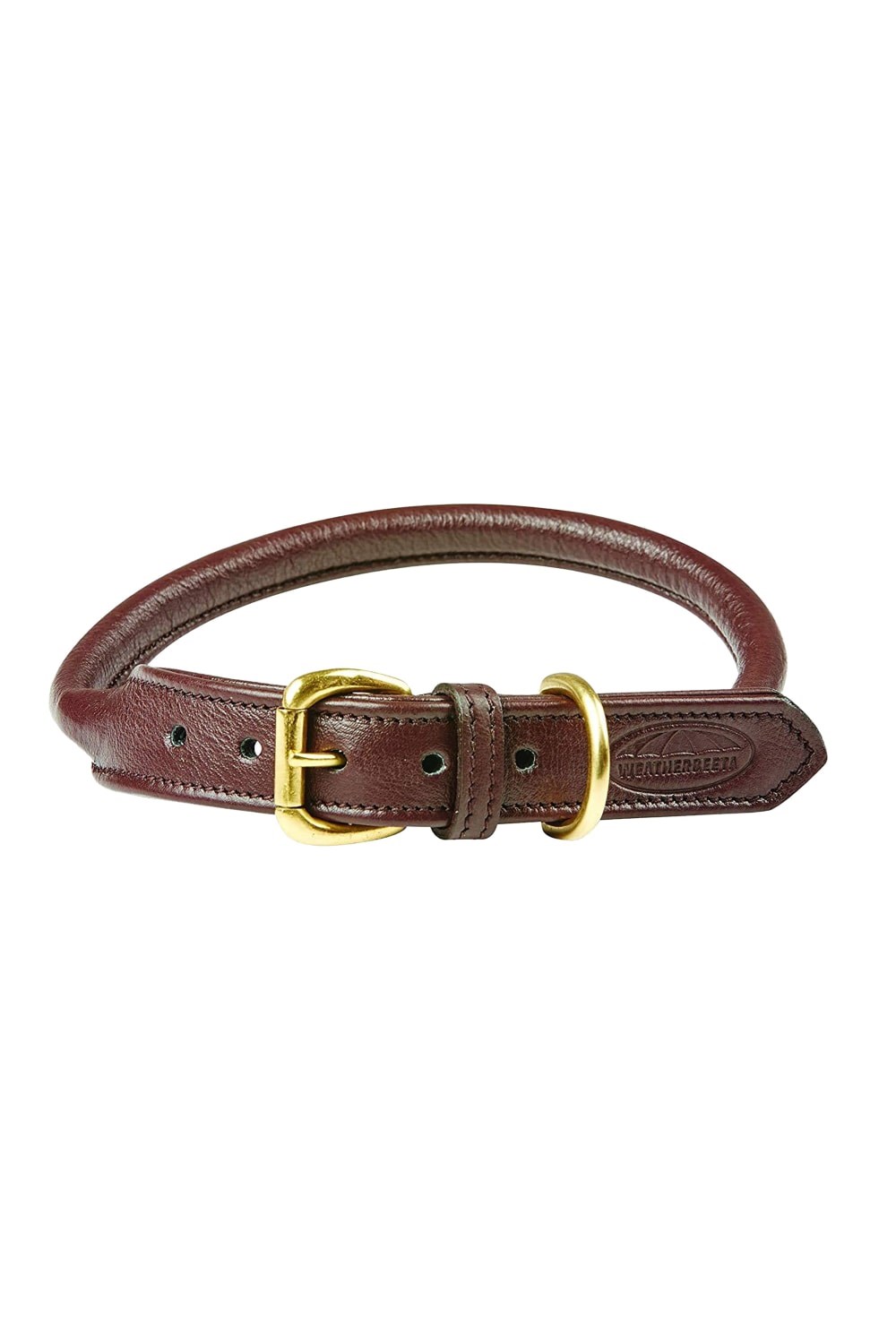 Rolled Leather Dog Collar -