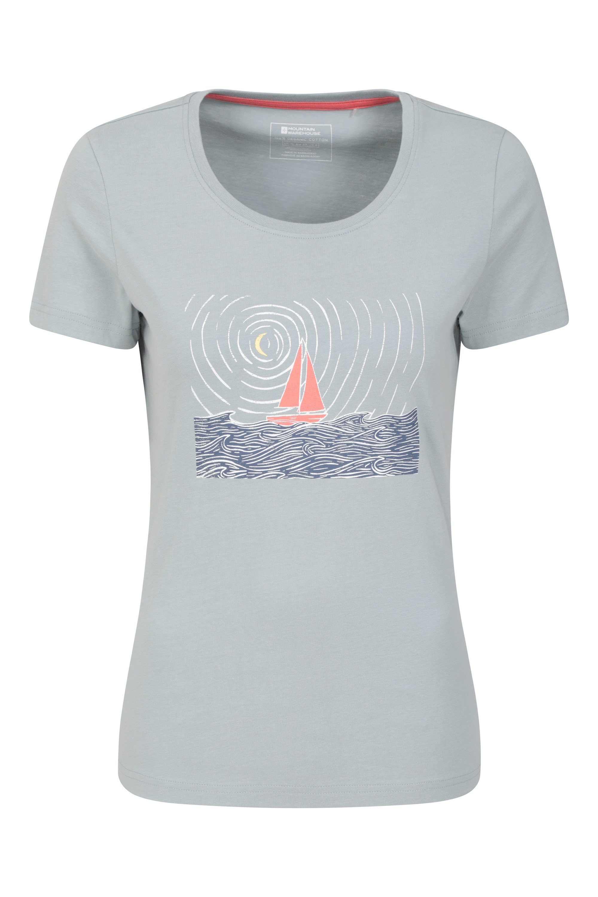 Sail Boat Womens Organic T-shirt - Blue