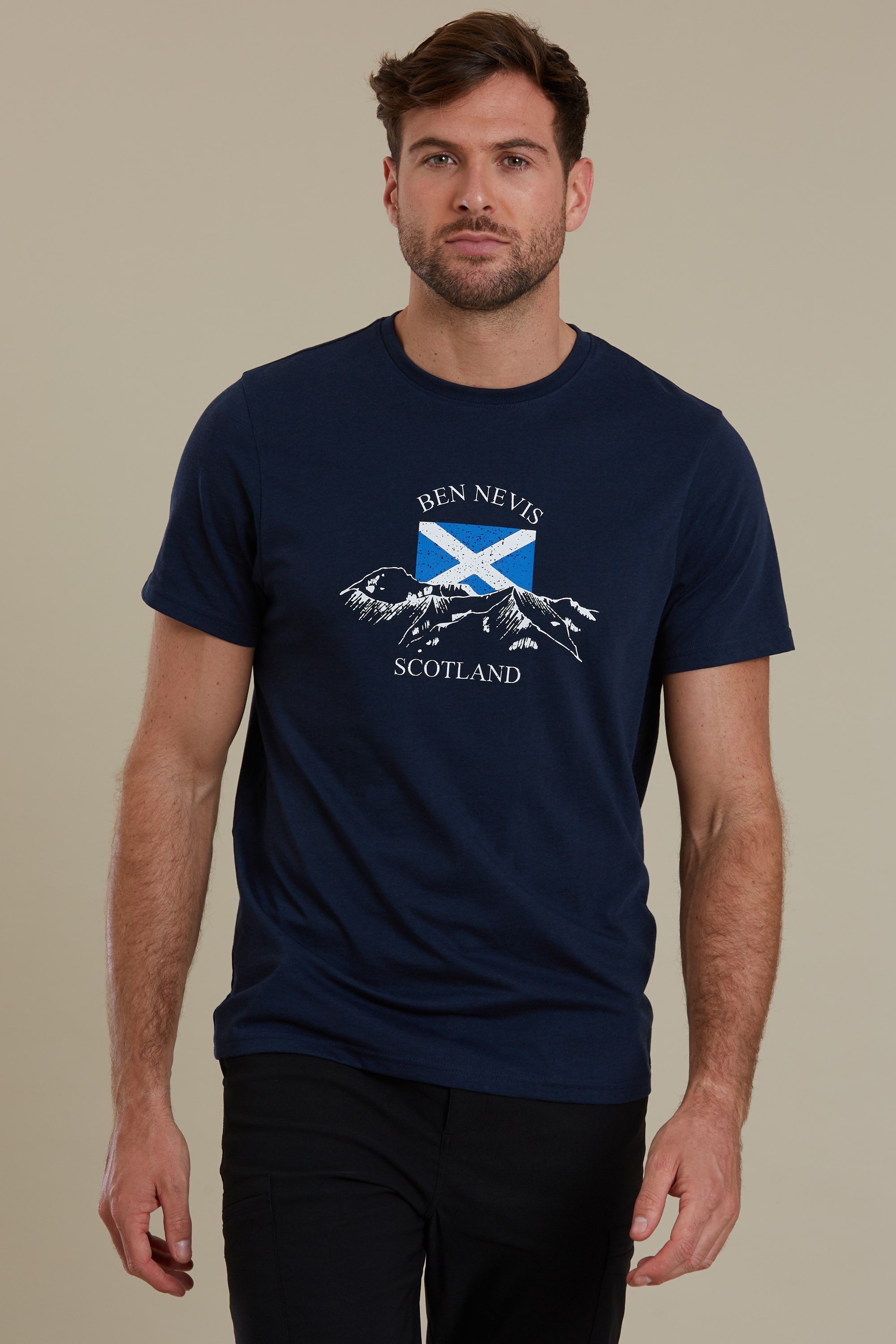 Scottish Highlands Mens T-shirt - Navy
