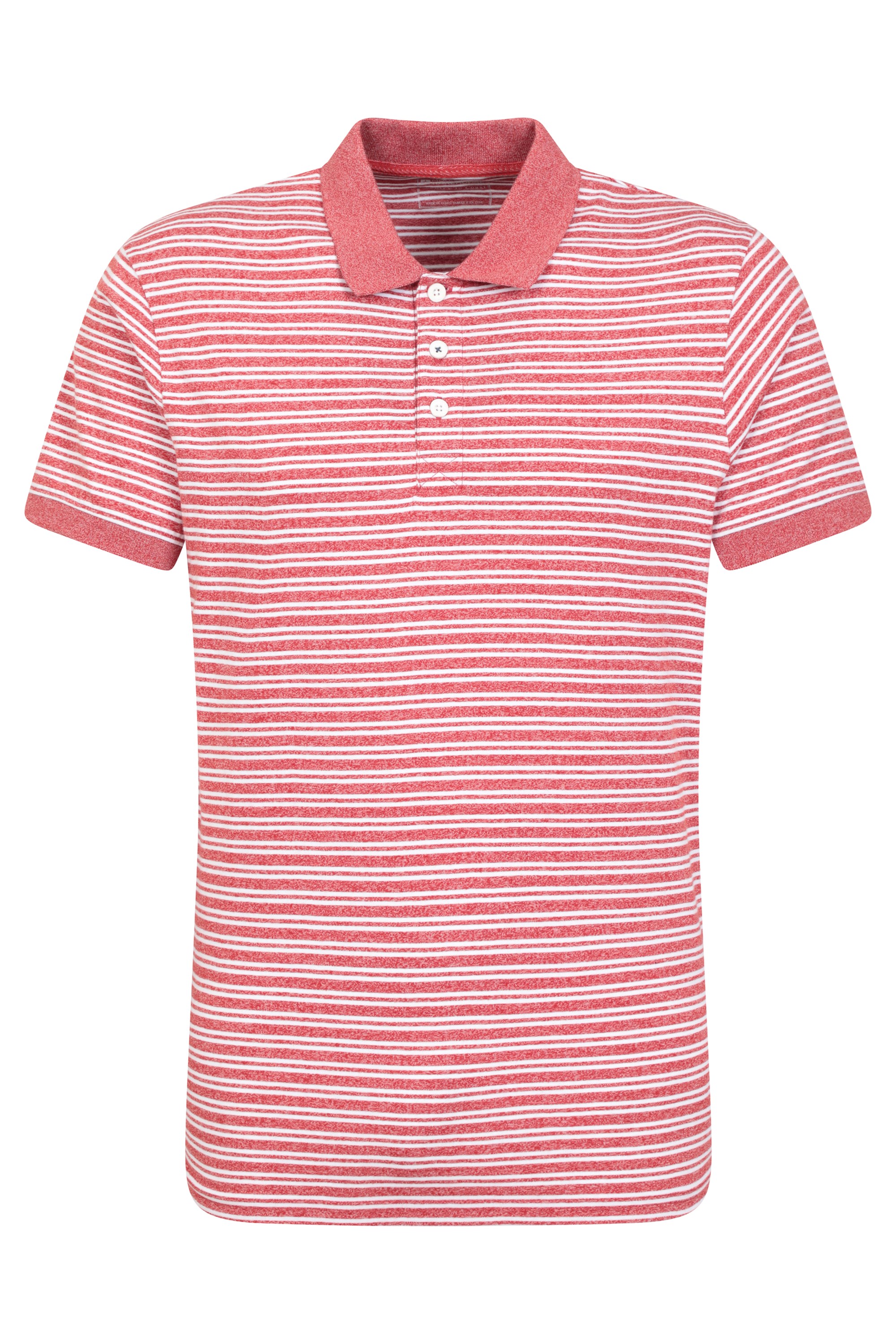 Scouller Mens Striped Polo Shirt - Red