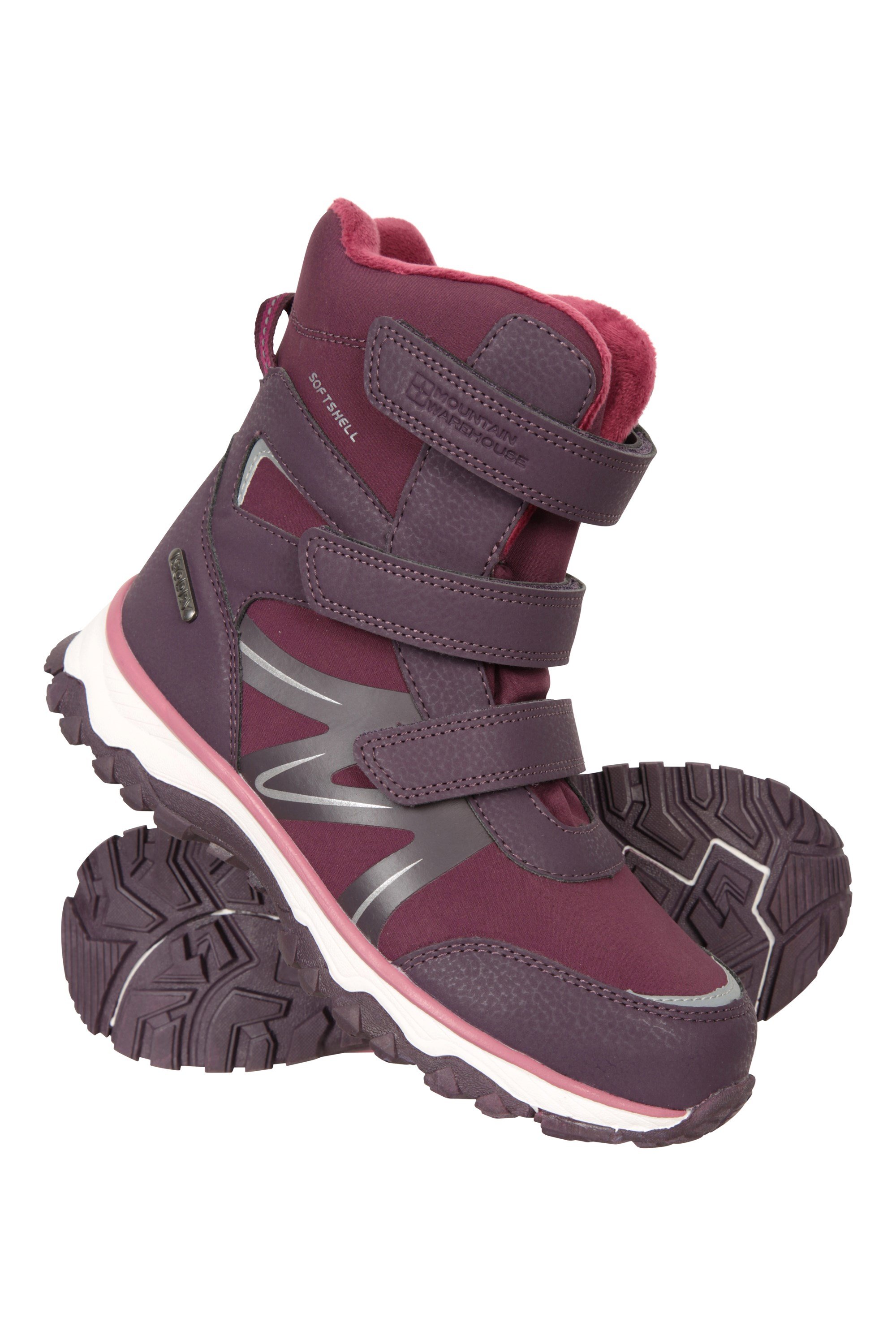 Slope Kids Softshell Adaptive Snow Boots - Purple