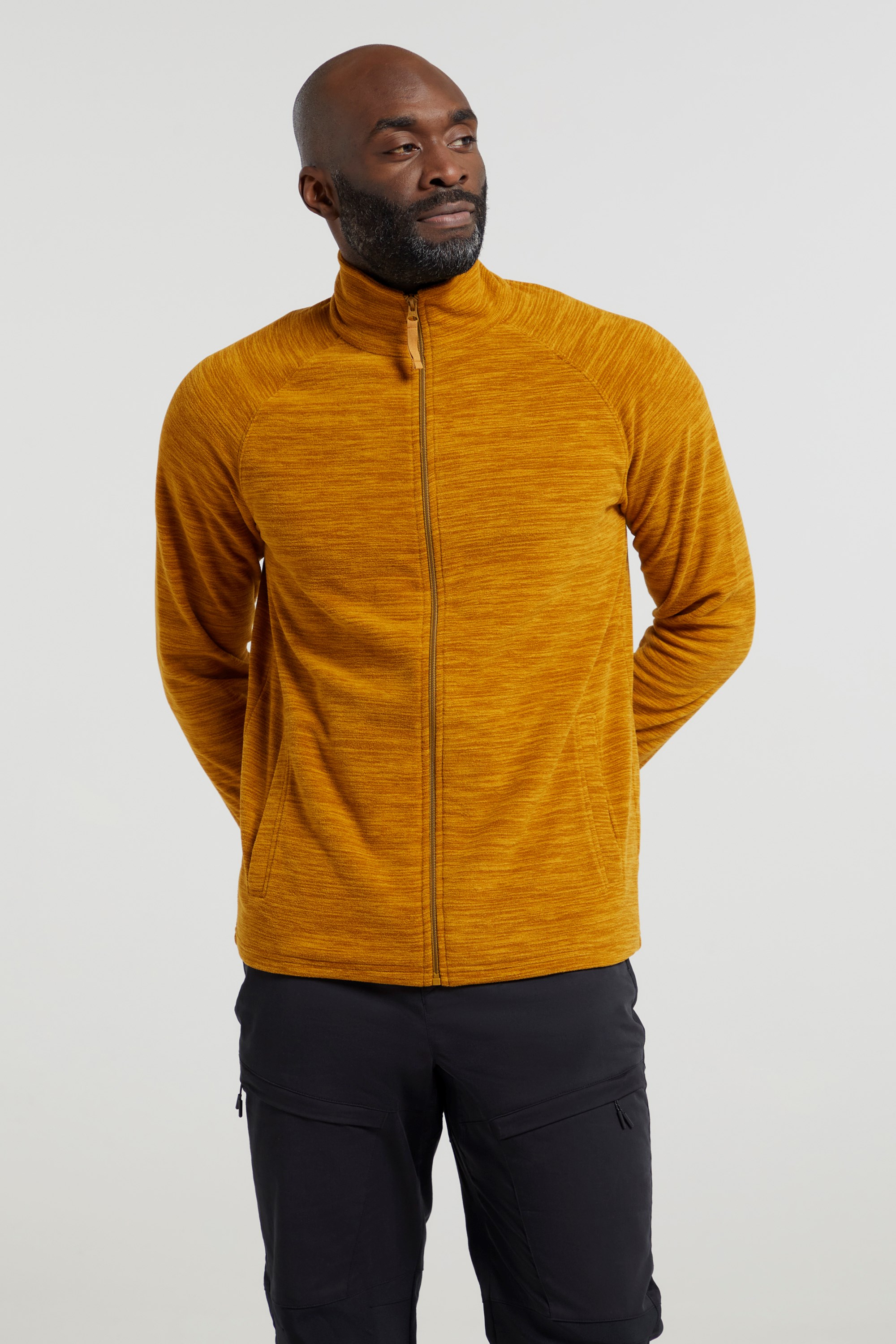 Snowdon Ii Mens Full-zip Fleece Jacket - Yellow