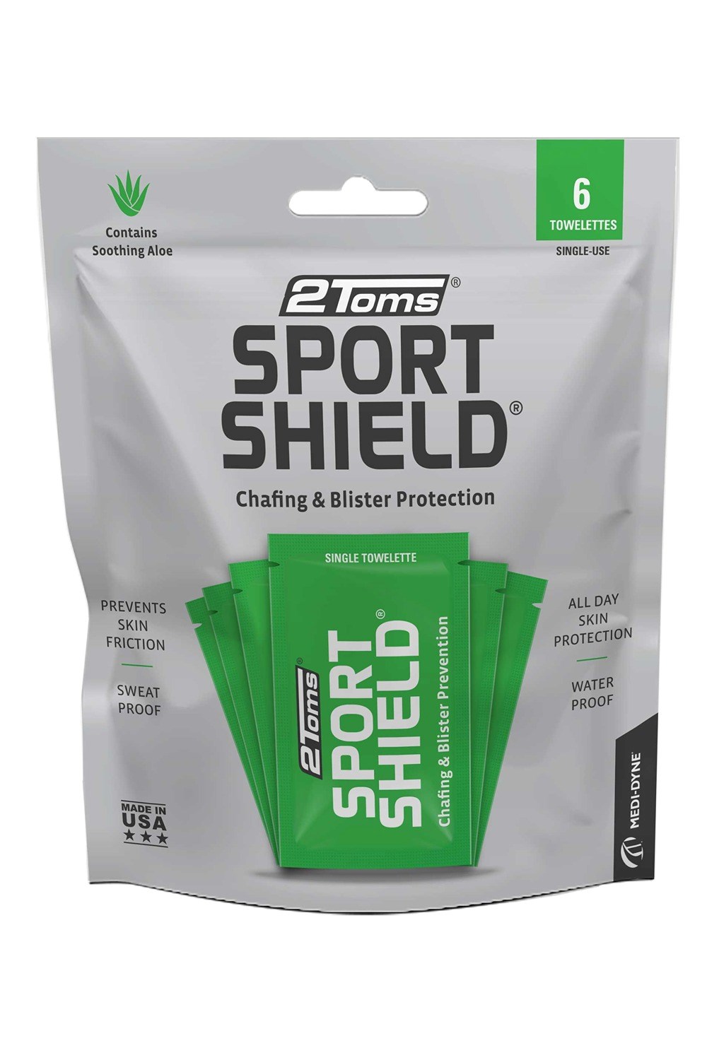 Sportshield Anti Chafing Towelette 6 Pack -