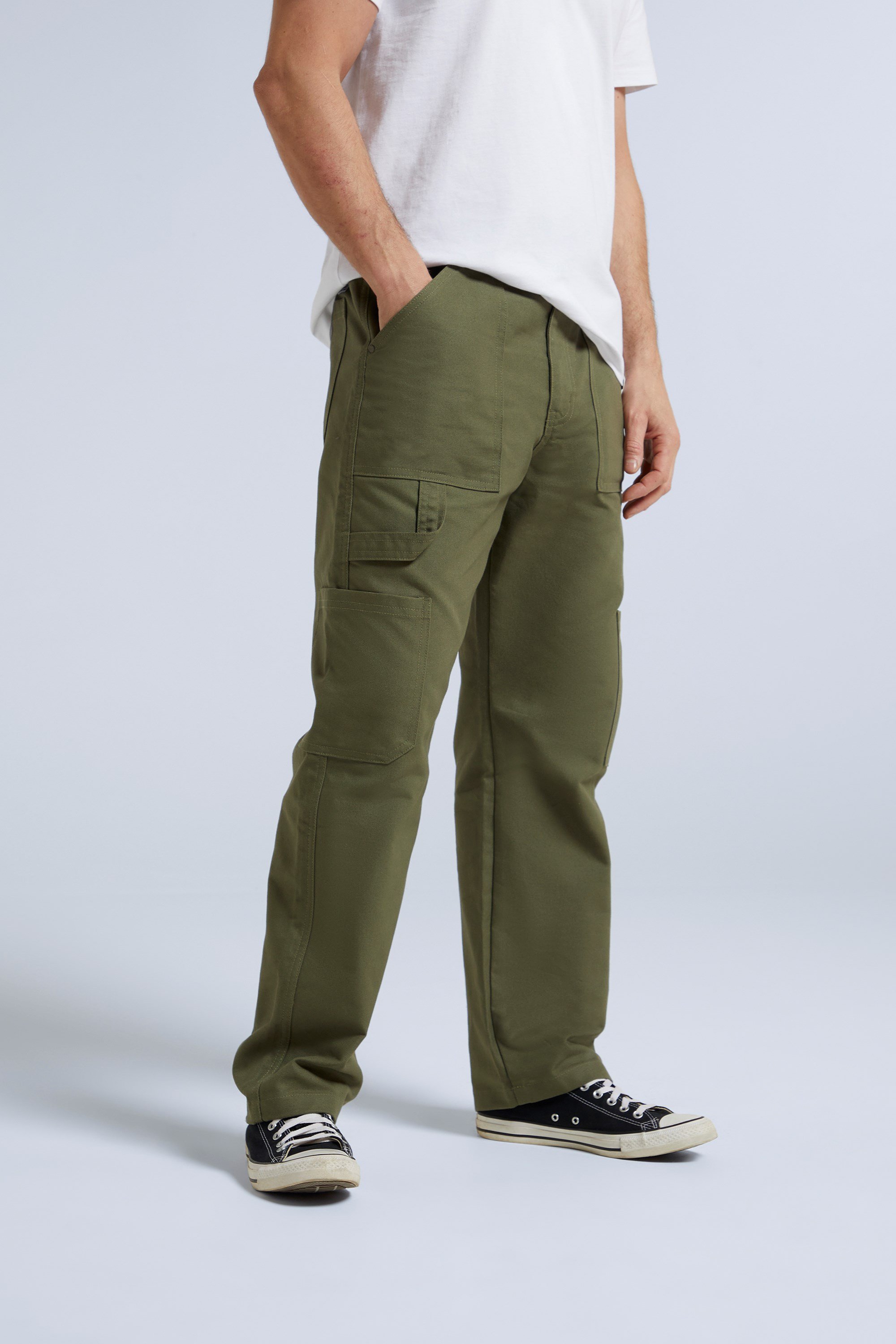 Stan Mens Organic Carpenter Trousers - Green
