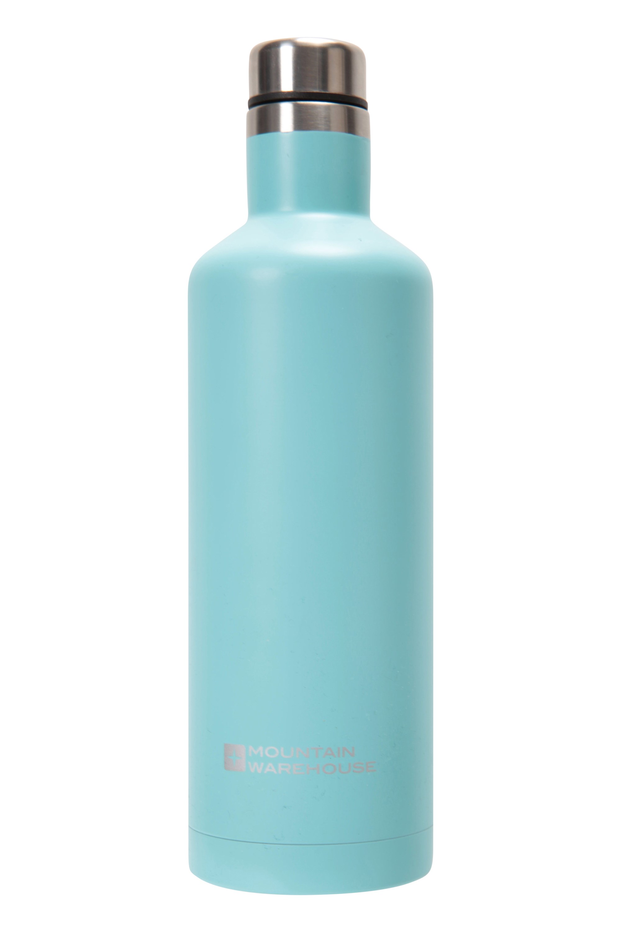Straight Stainless Steel Double Walled Bottle - 500ml - Blue