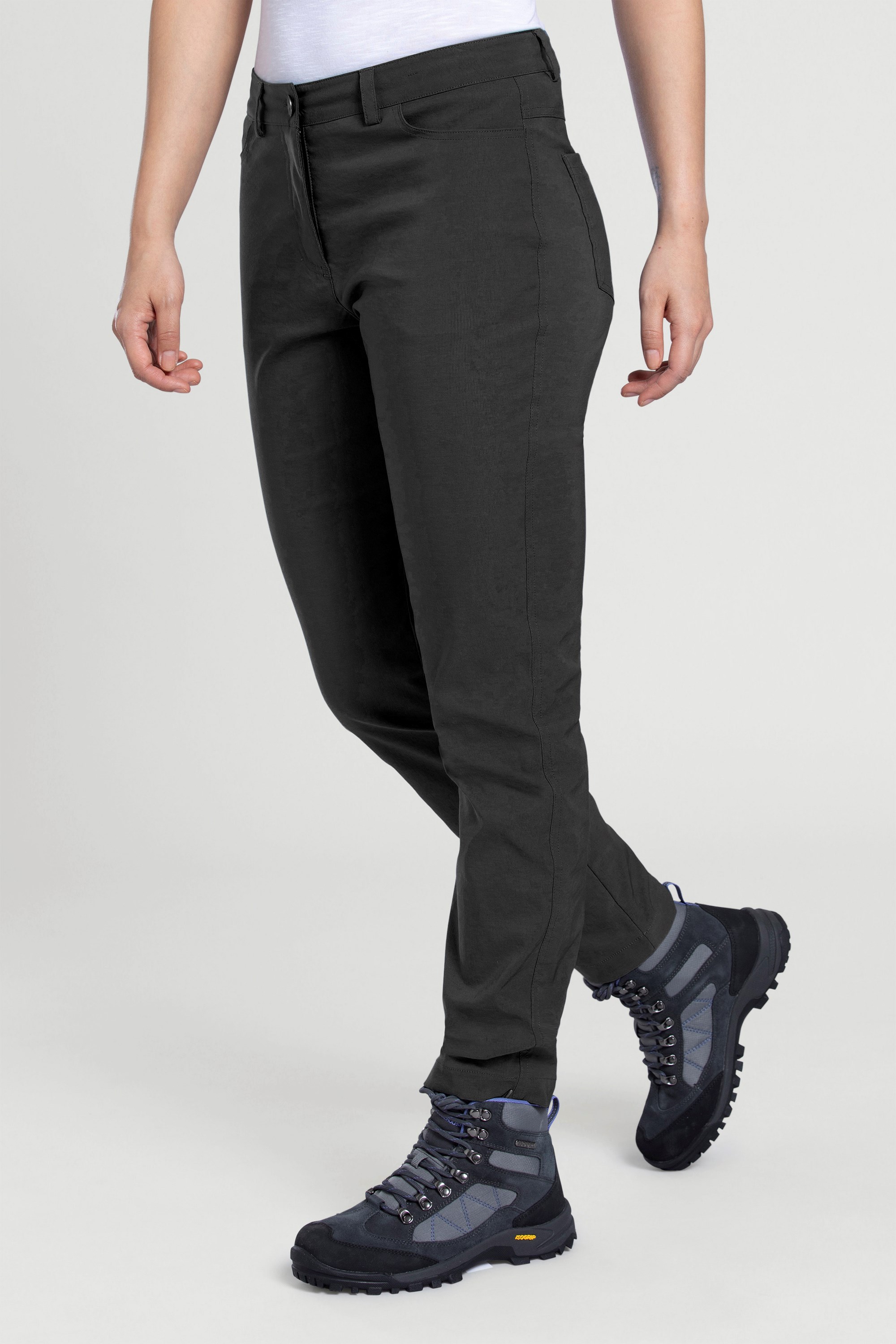 Stride Ultra-light Slimline Womens Trousers - Short Length - Black