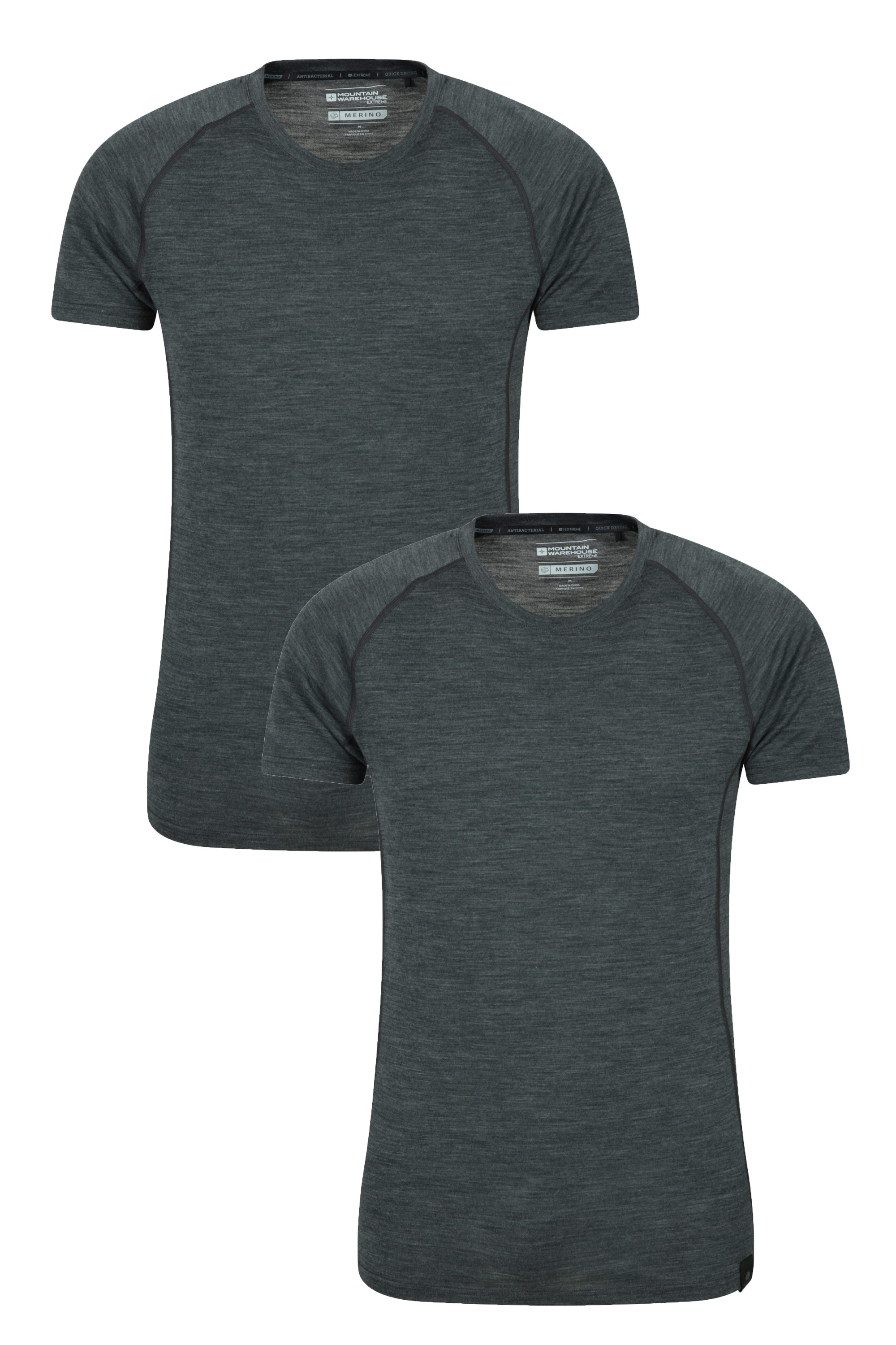 Summit Mens Merino T-shirt 2-pack - Grey