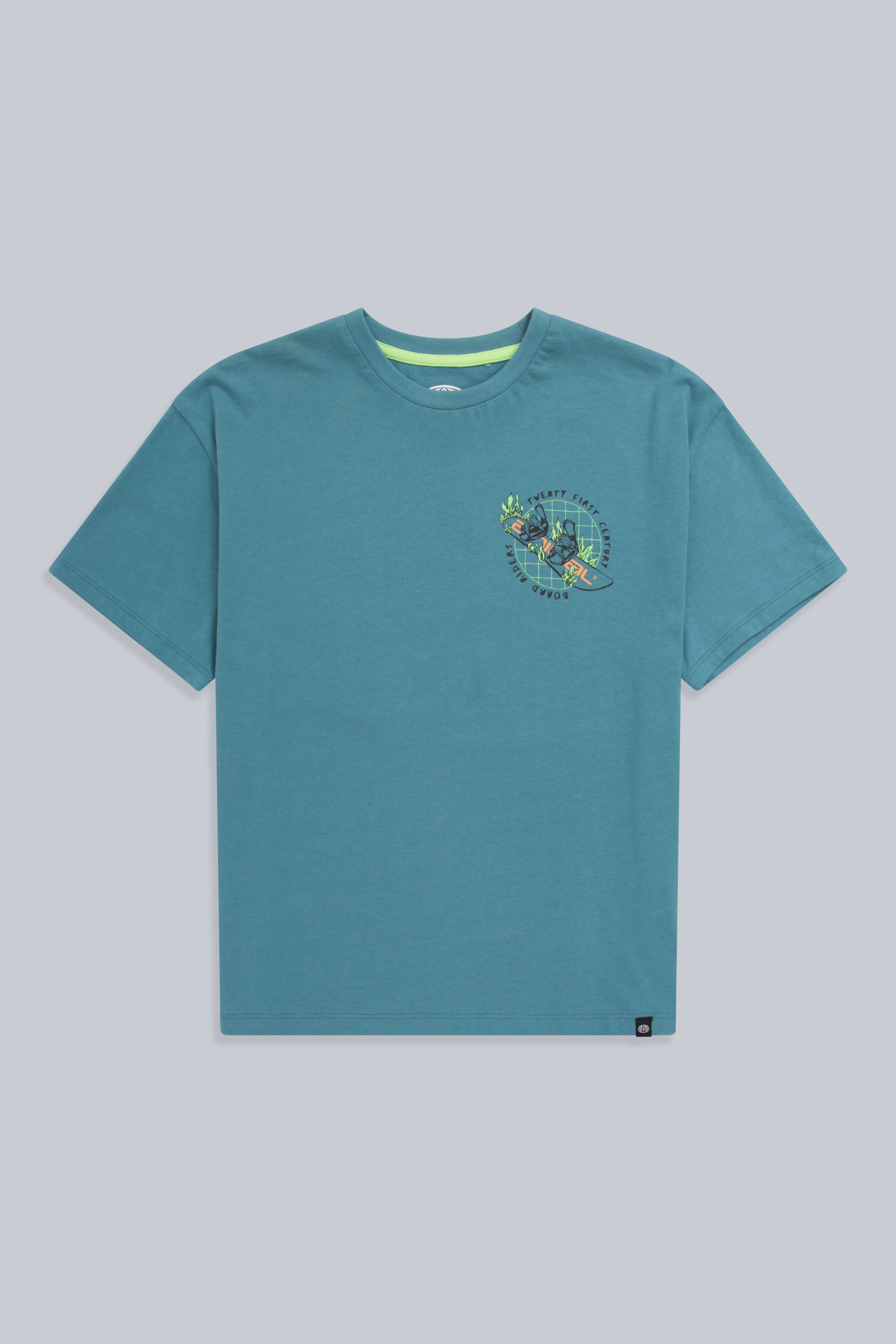 Ashton Kids Organic Snowboard Boys T-shirt - Blue
