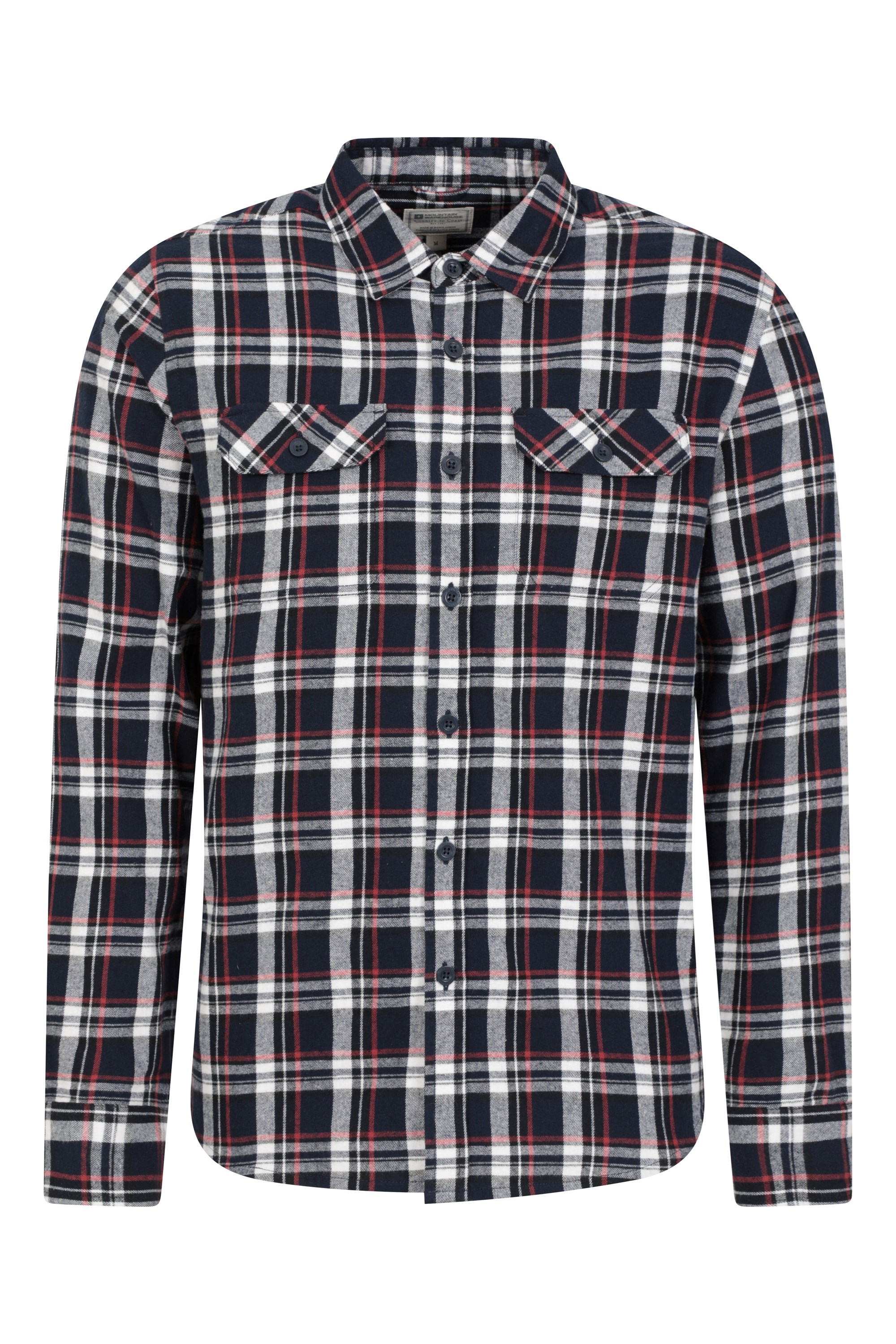 Trace Mens Flannel Long Sleeve Shirt - Blue