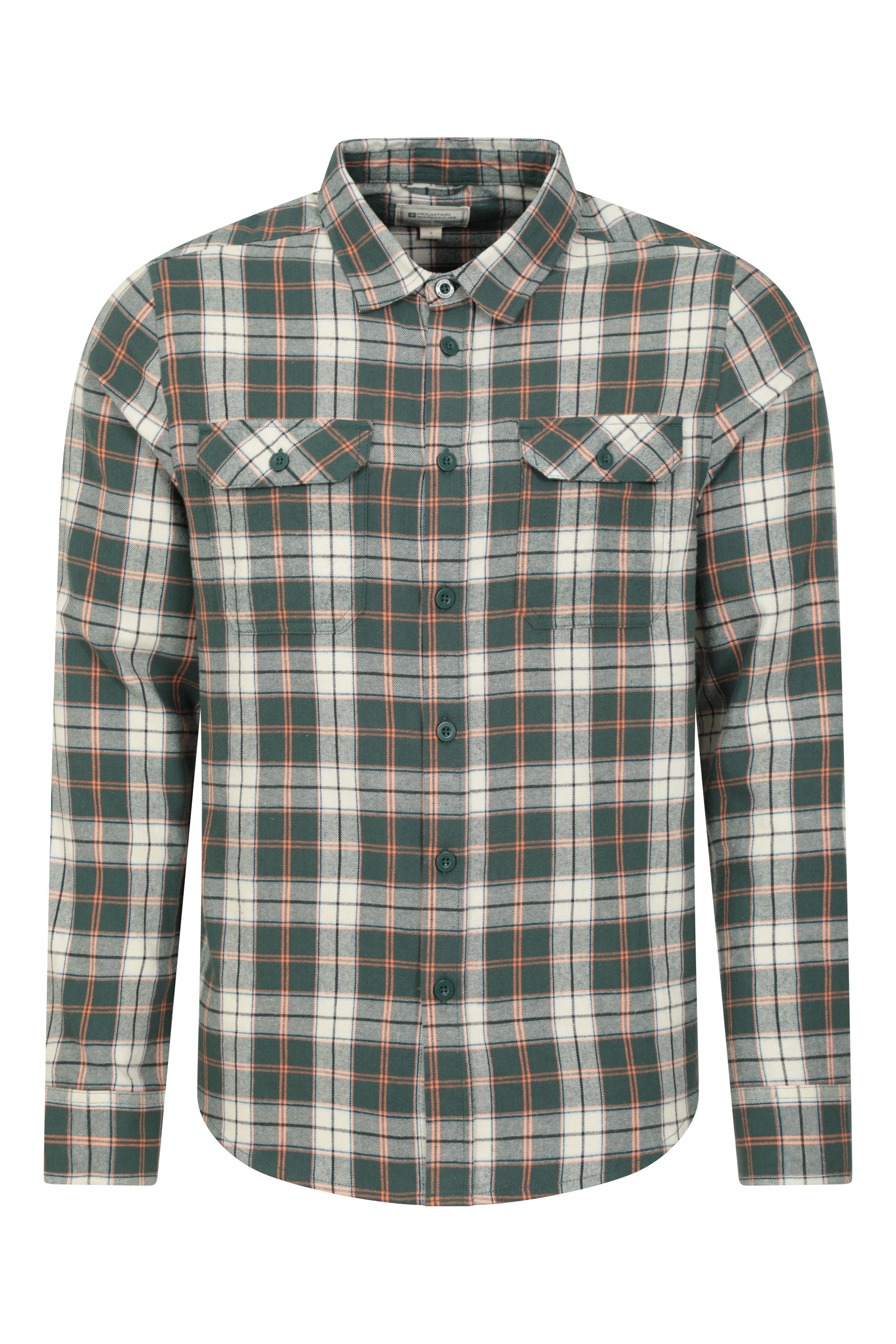 Trace Mens Flannel Long Sleeve Shirt - Green