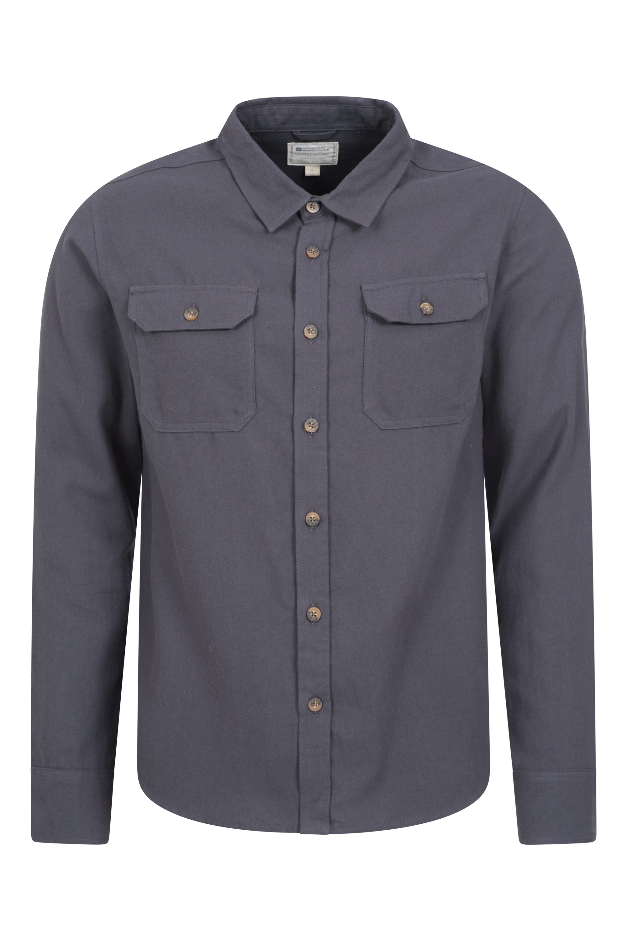 Trace Mens Flannel Shirt - Grey