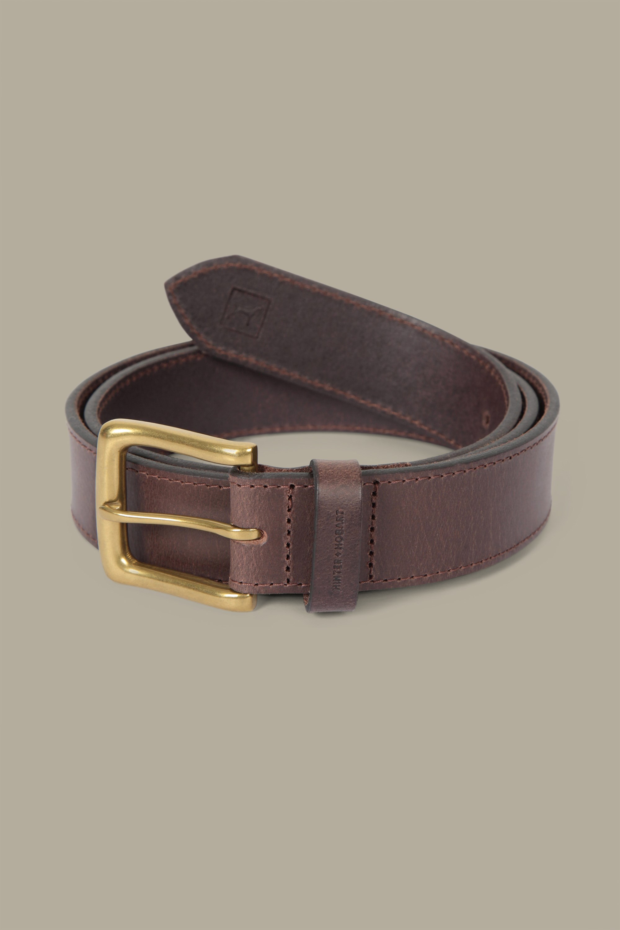Turville Mens Leather Belt - Brown