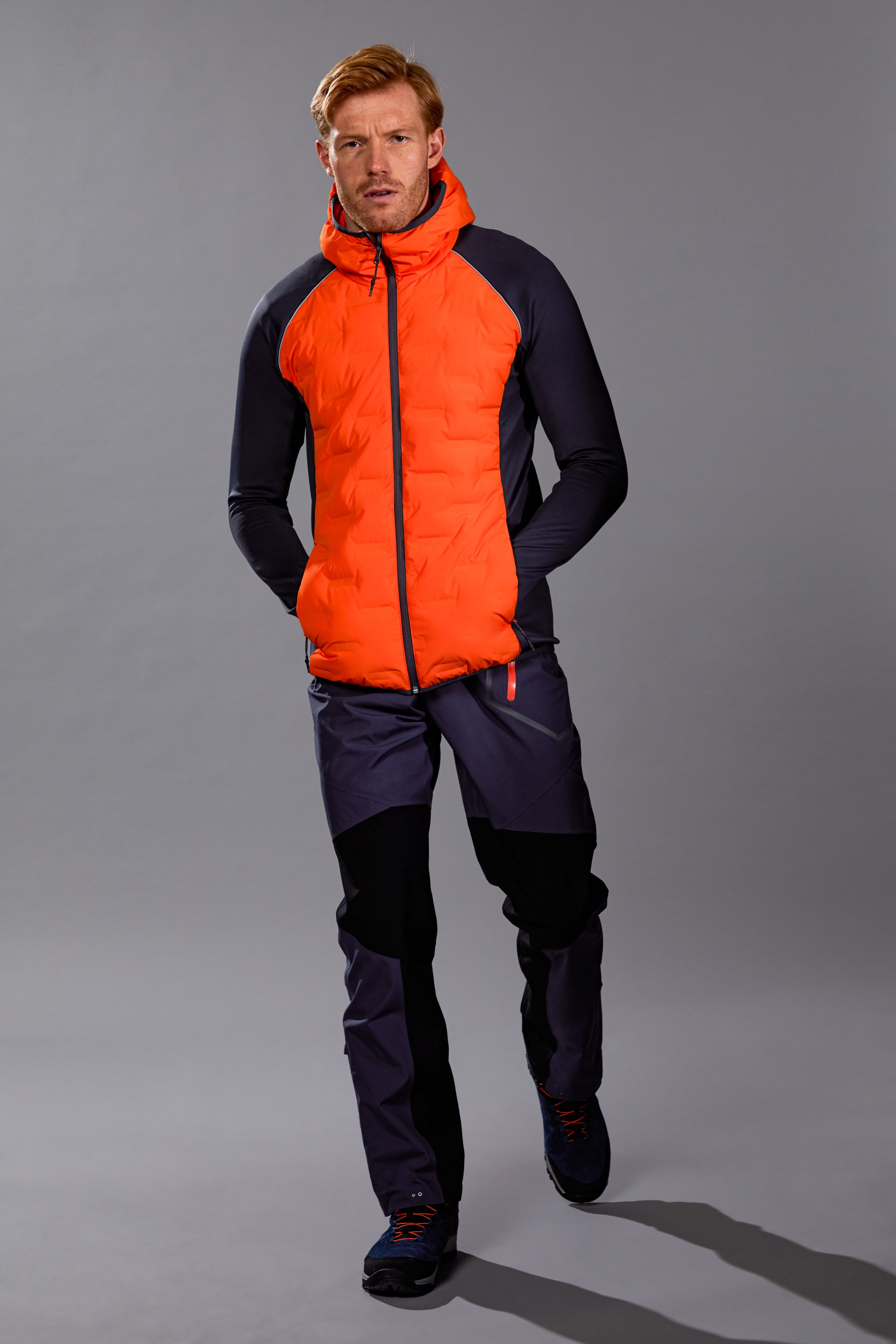 Ultra Nanga Mens Midlayer Jacket - Orange