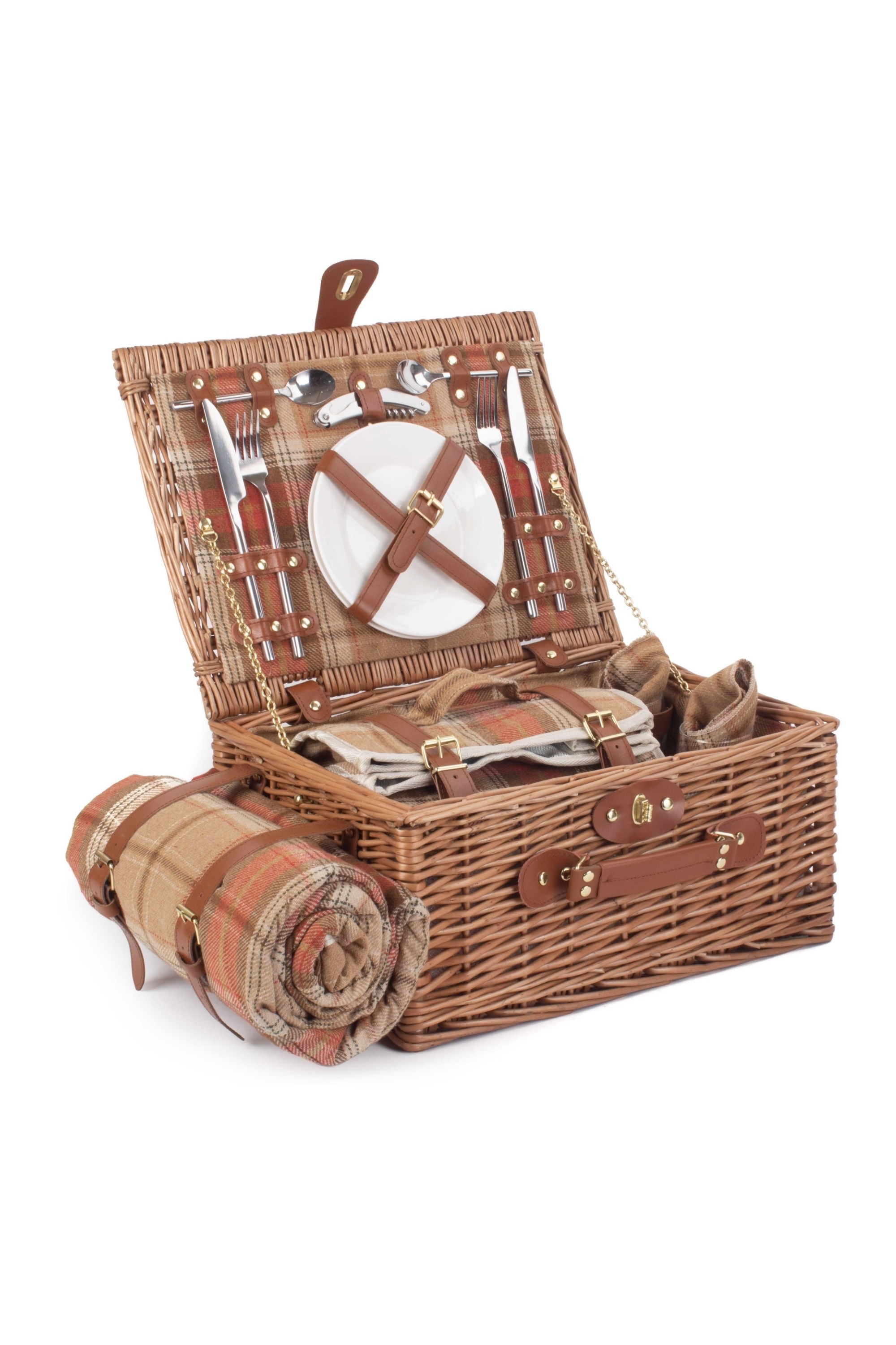 Autumn Red 2 Person Fitted Picnic Basket -