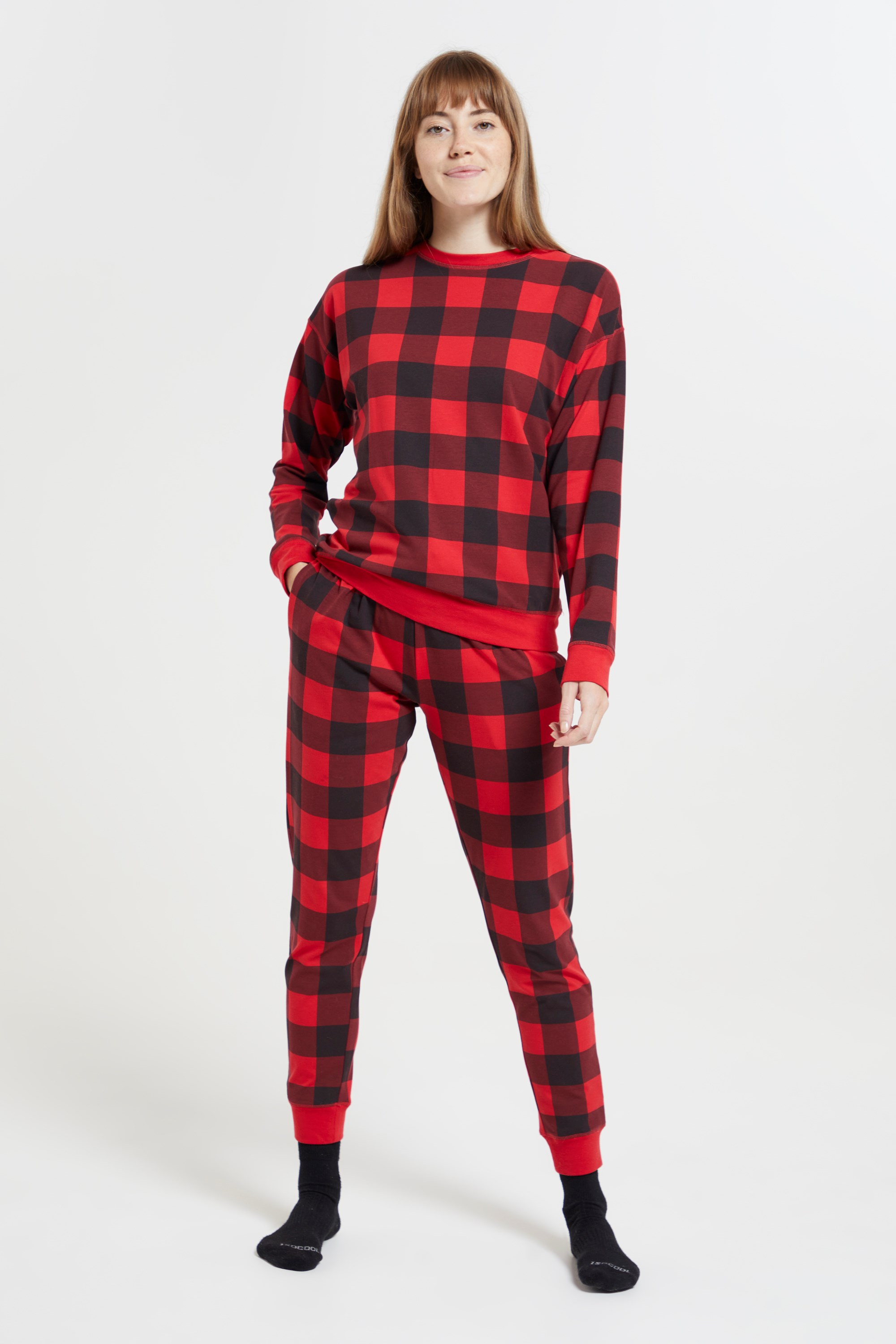 Womens Printed Pyjama Set - Red