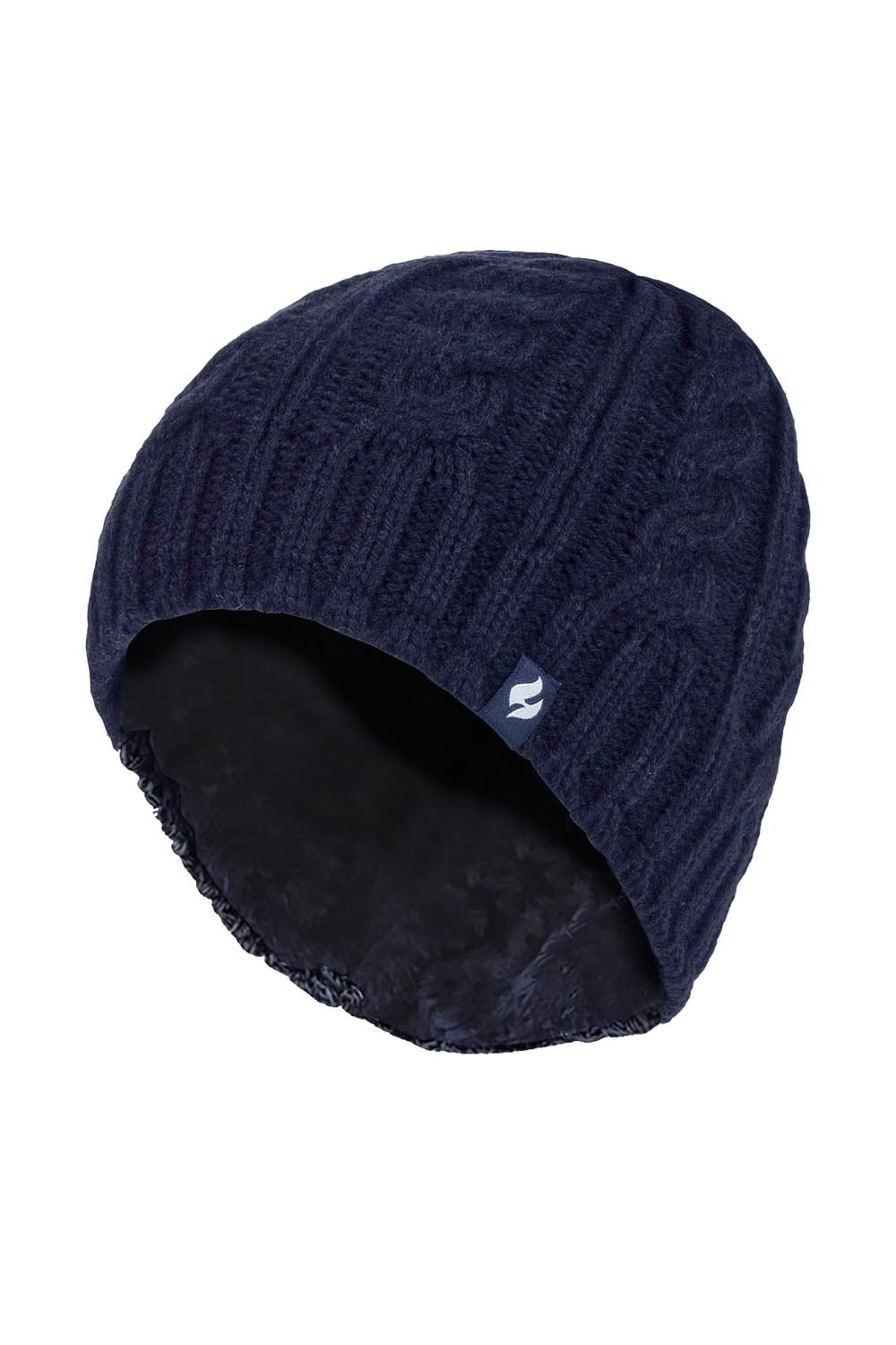 Womens Thermal Cable Knit Winter Hat -